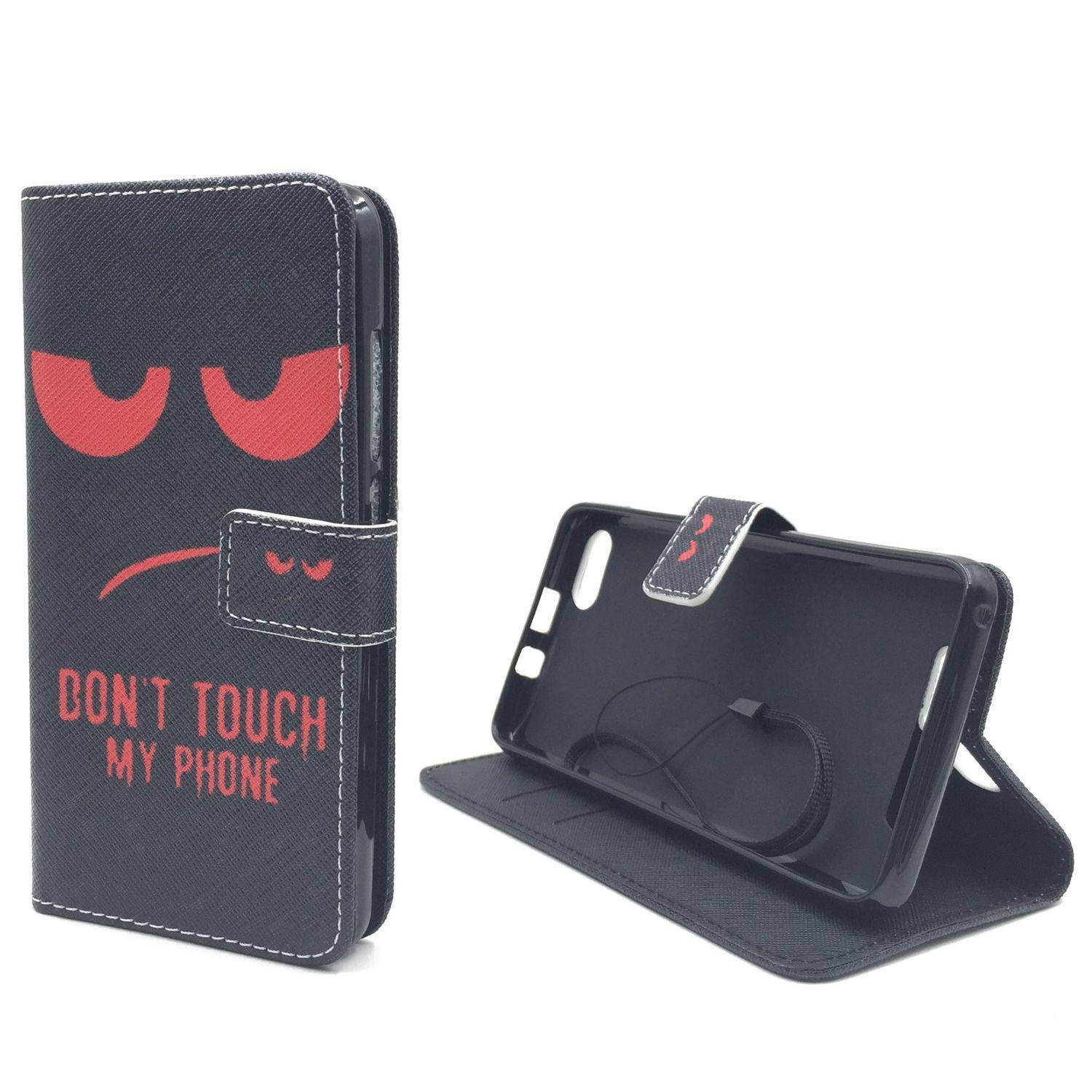 Wiko Jerry Handyhülle Bookcover Rot