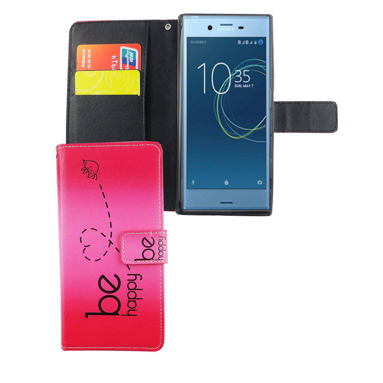 Sony Xperia XZs Handyhülle Bookcover Rosa