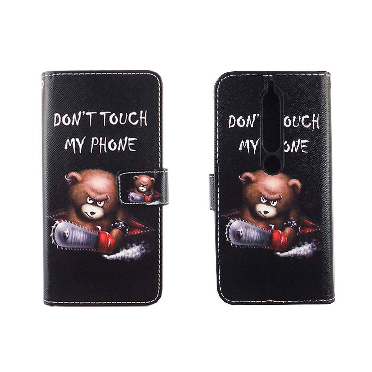 Nokia 6 (2018) Handyhülle Bookcover Schwarz