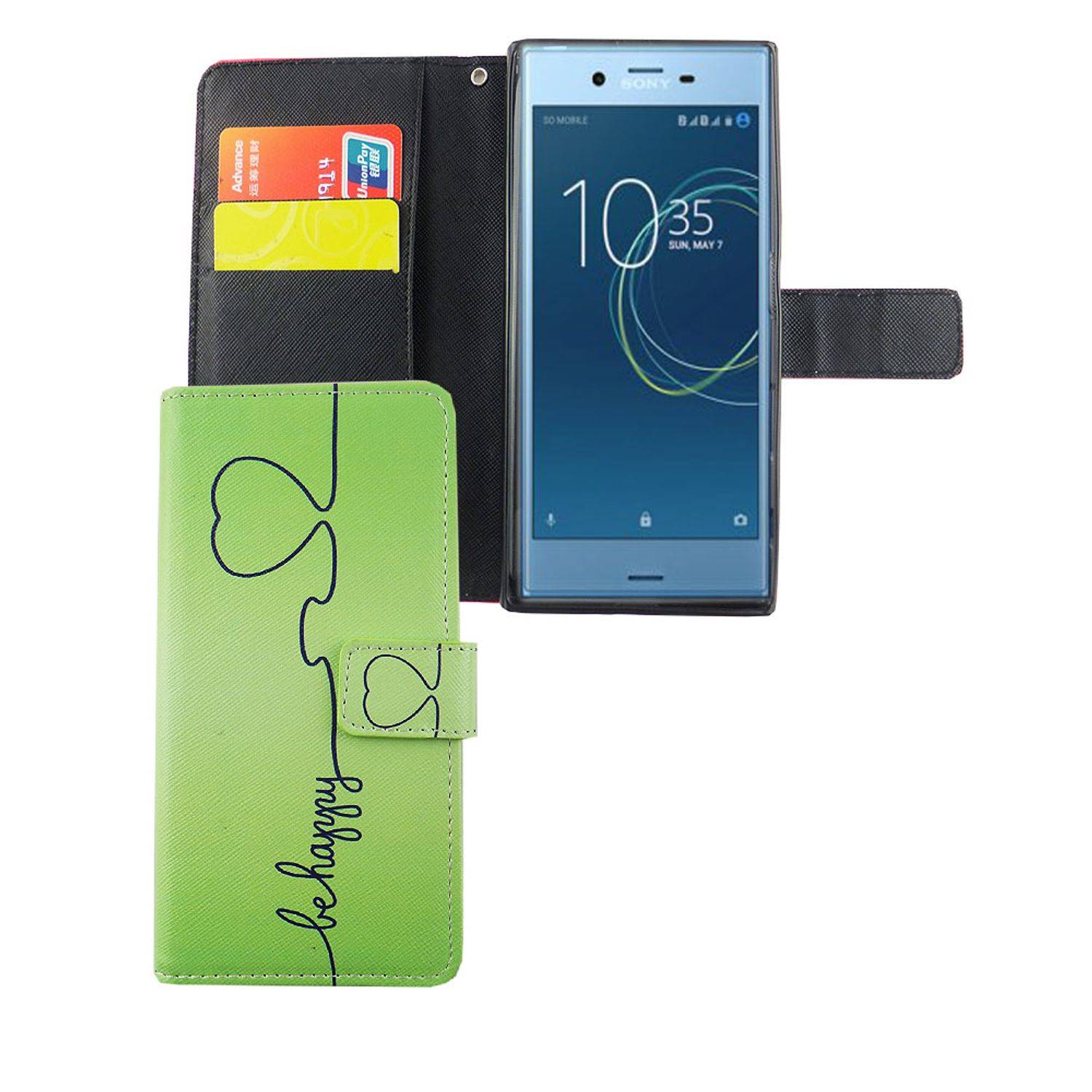 Sony Xperia XZs Handyhülle Bookcover Grün