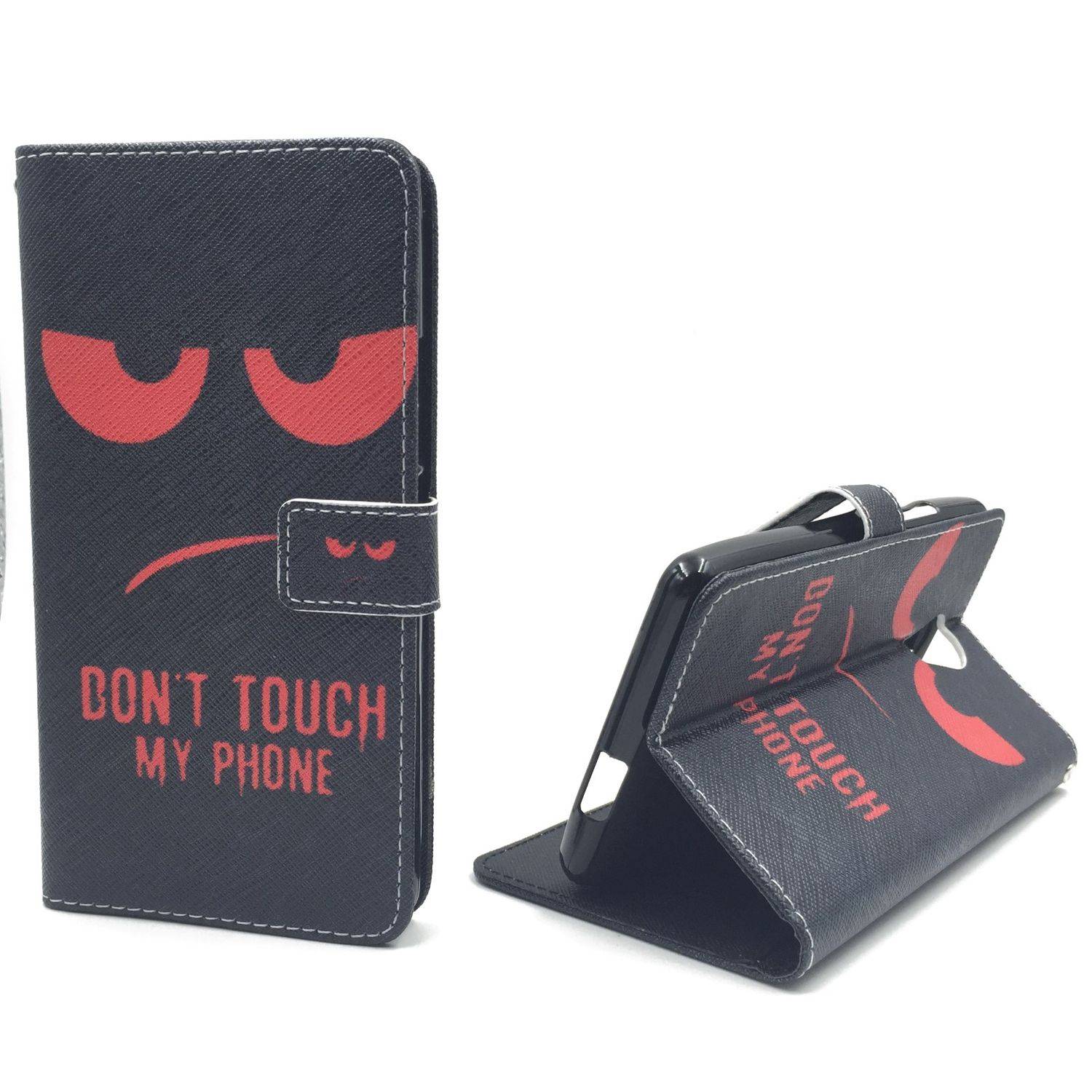 Wiko Robby Handyhülle Bookcover Rot