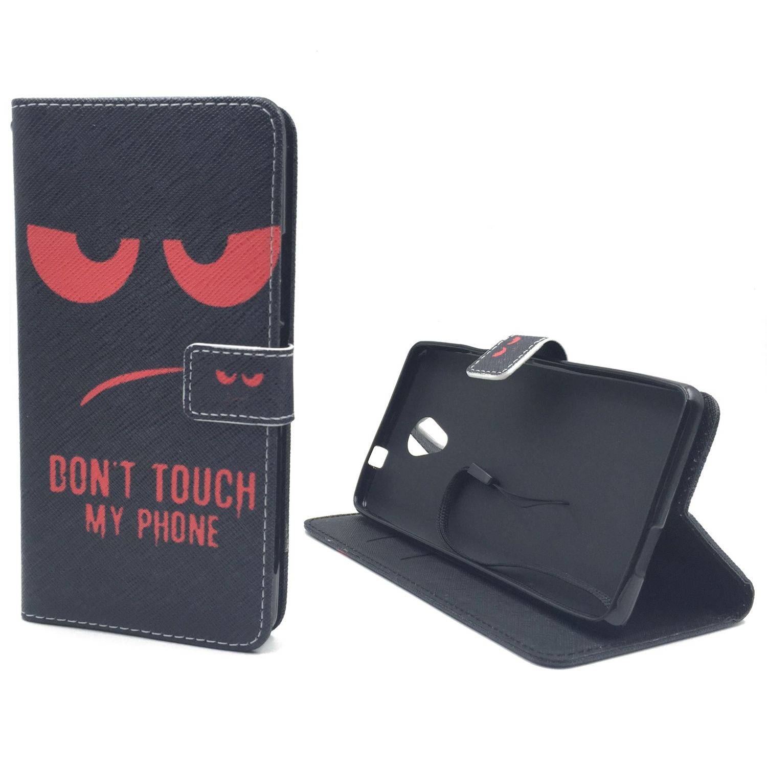 Wiko Robby Handyhülle Bookcover Rot