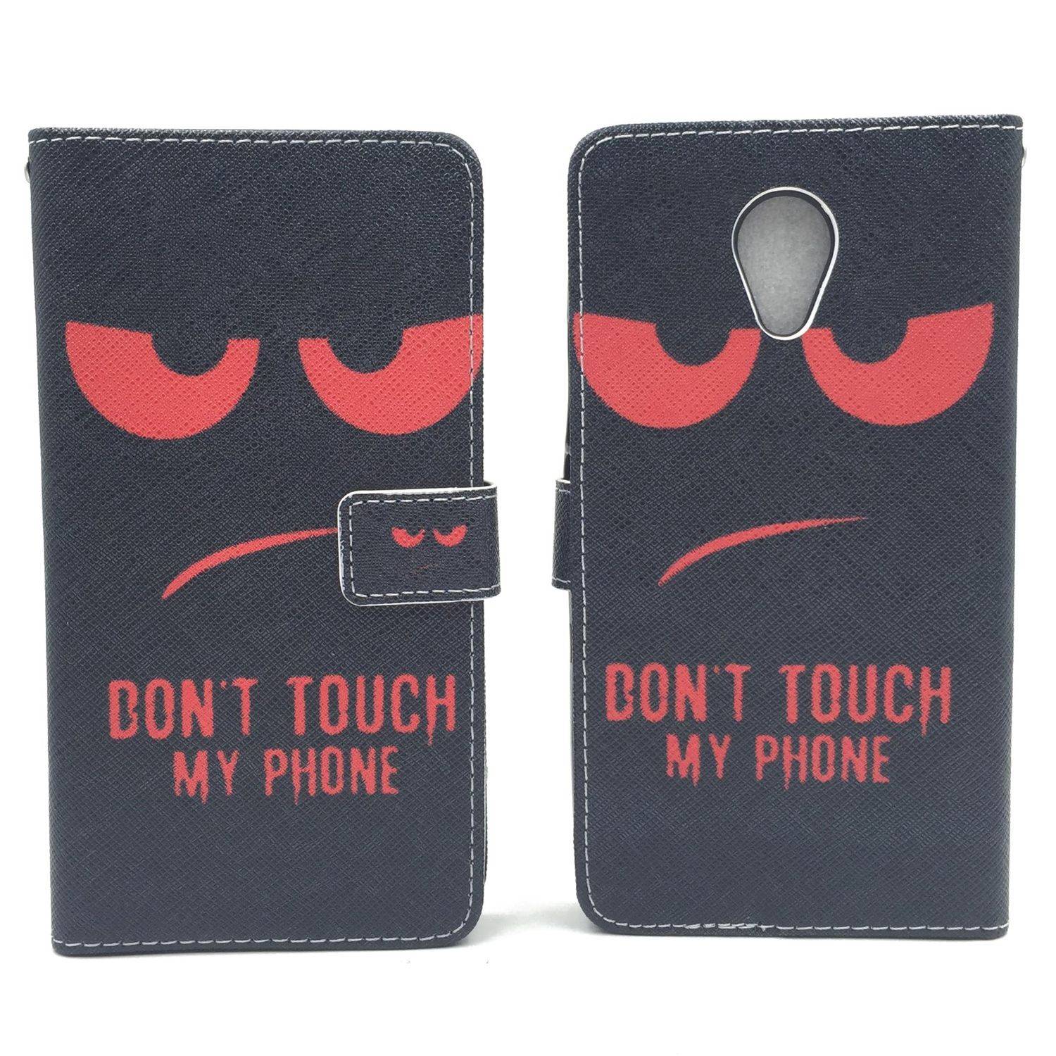 Wiko Robby Handyhülle Bookcover Rot