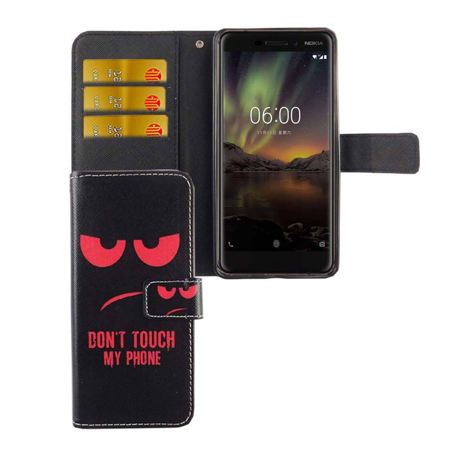 Nokia 6 (2018) Handyhülle Bookcover Rot