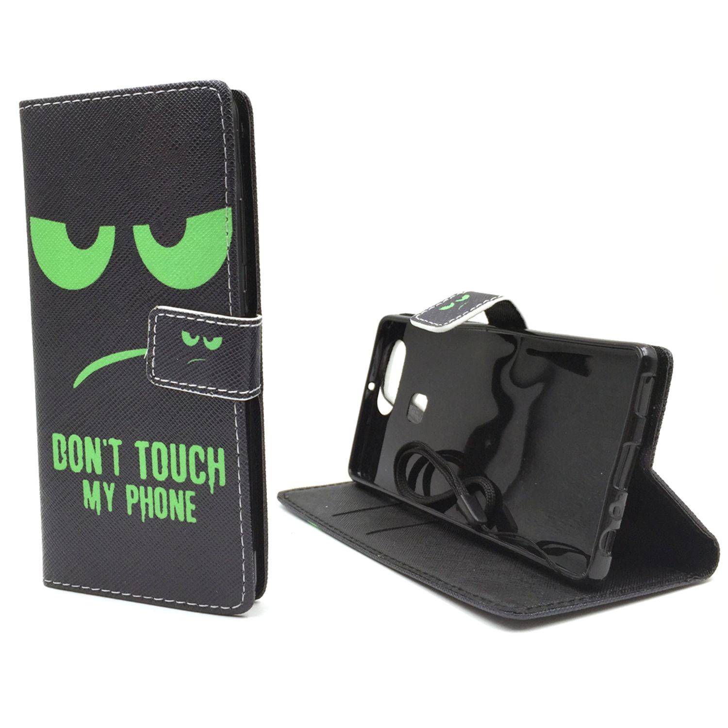 Huawei P9 Handyhülle Bookcover Schwarz