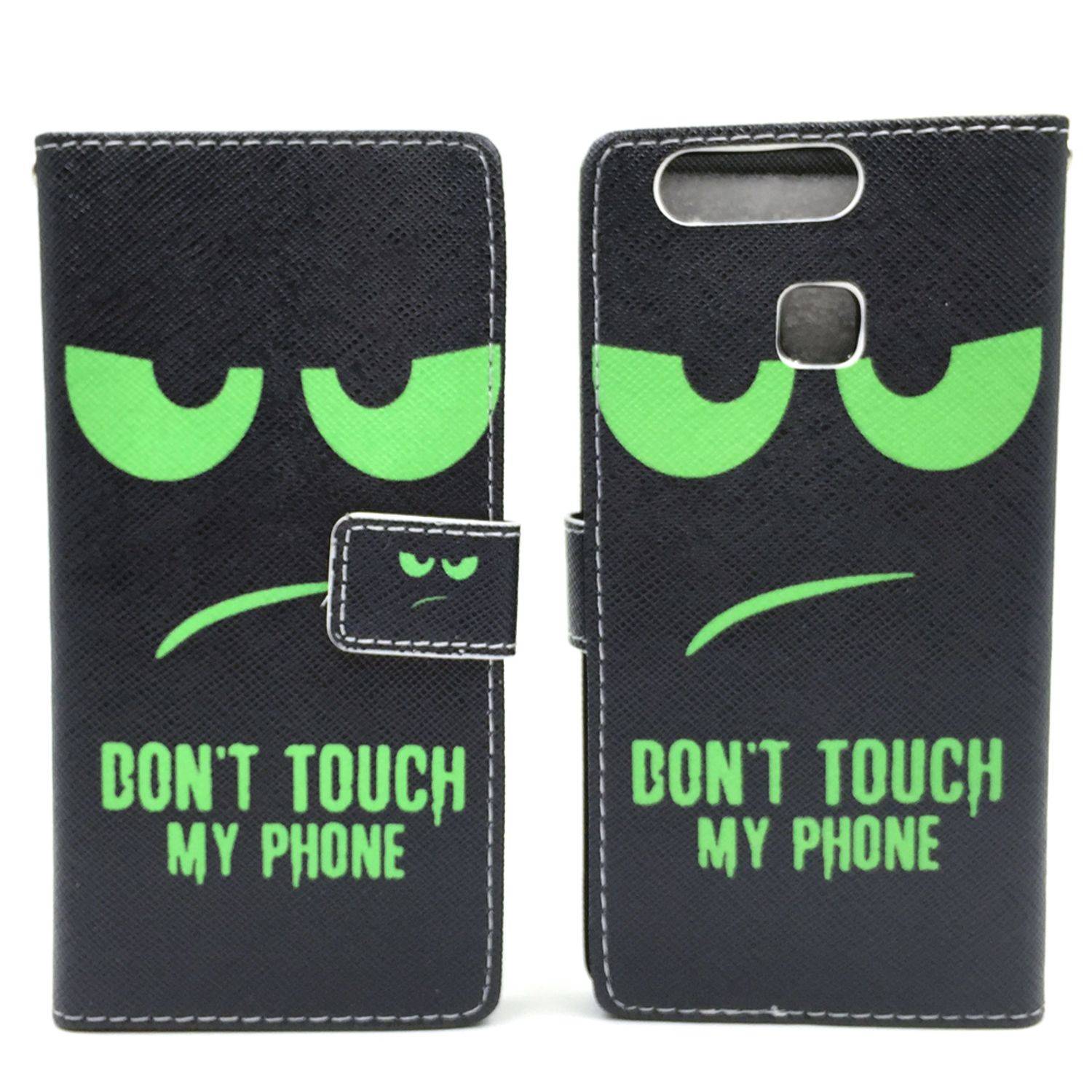 Huawei P9 Handyhülle Bookcover Schwarz