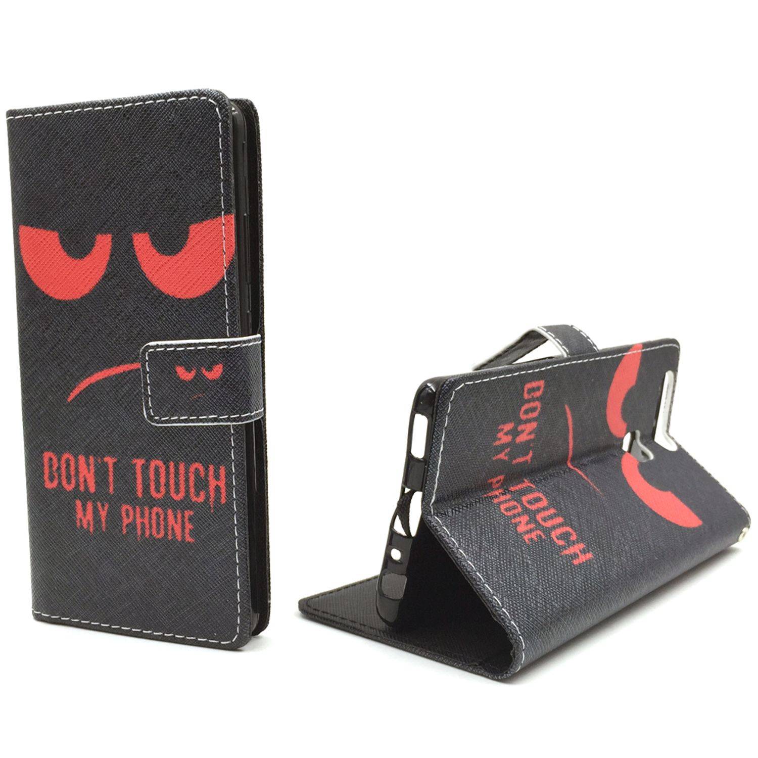 Huawei P9 Handyhülle Bookcover Schwarz