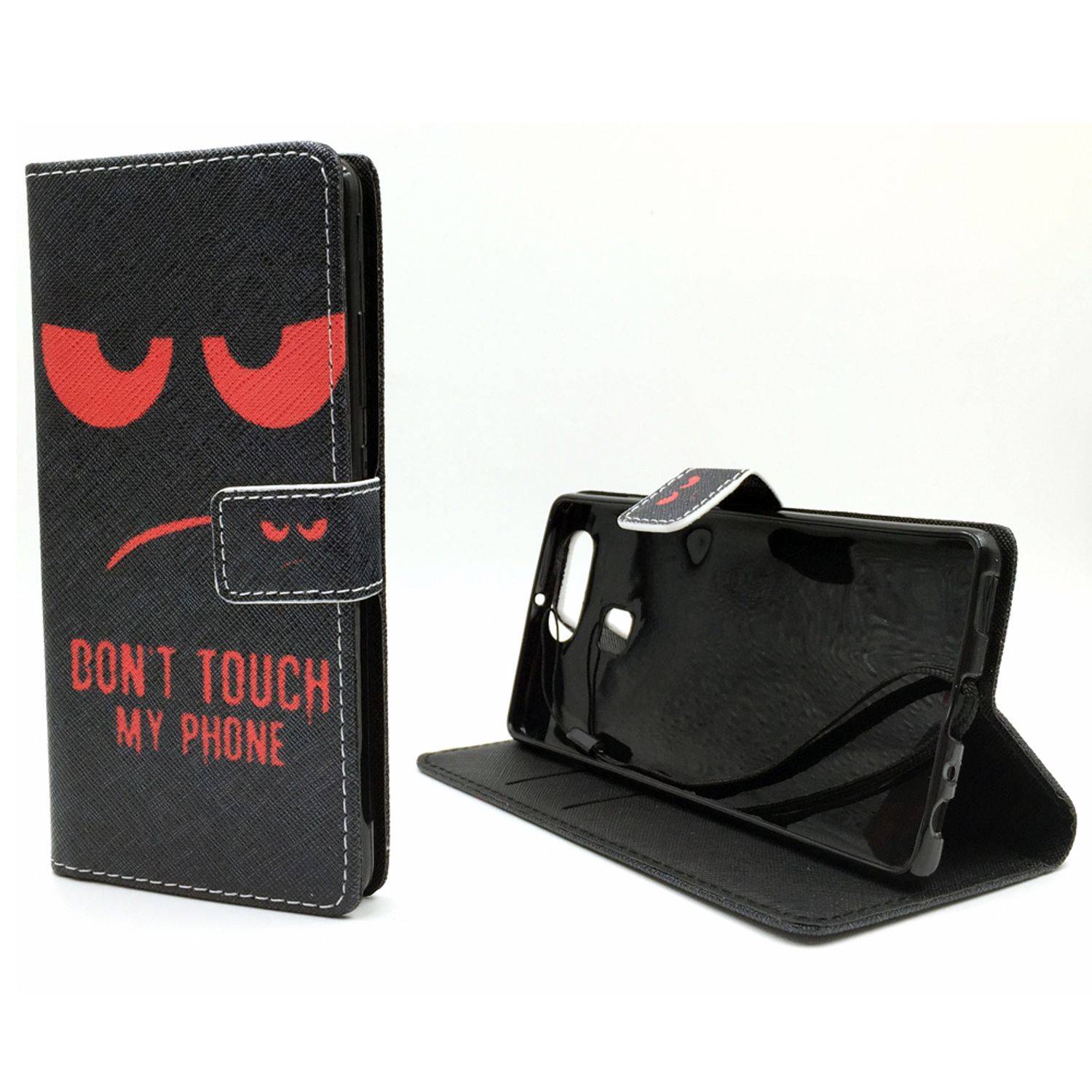 Huawei P9 Handyhülle Bookcover Schwarz