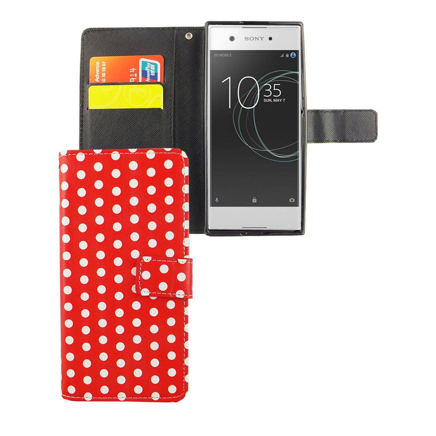 Sony Xperia XA1 Handyhülle Bookcover Rot