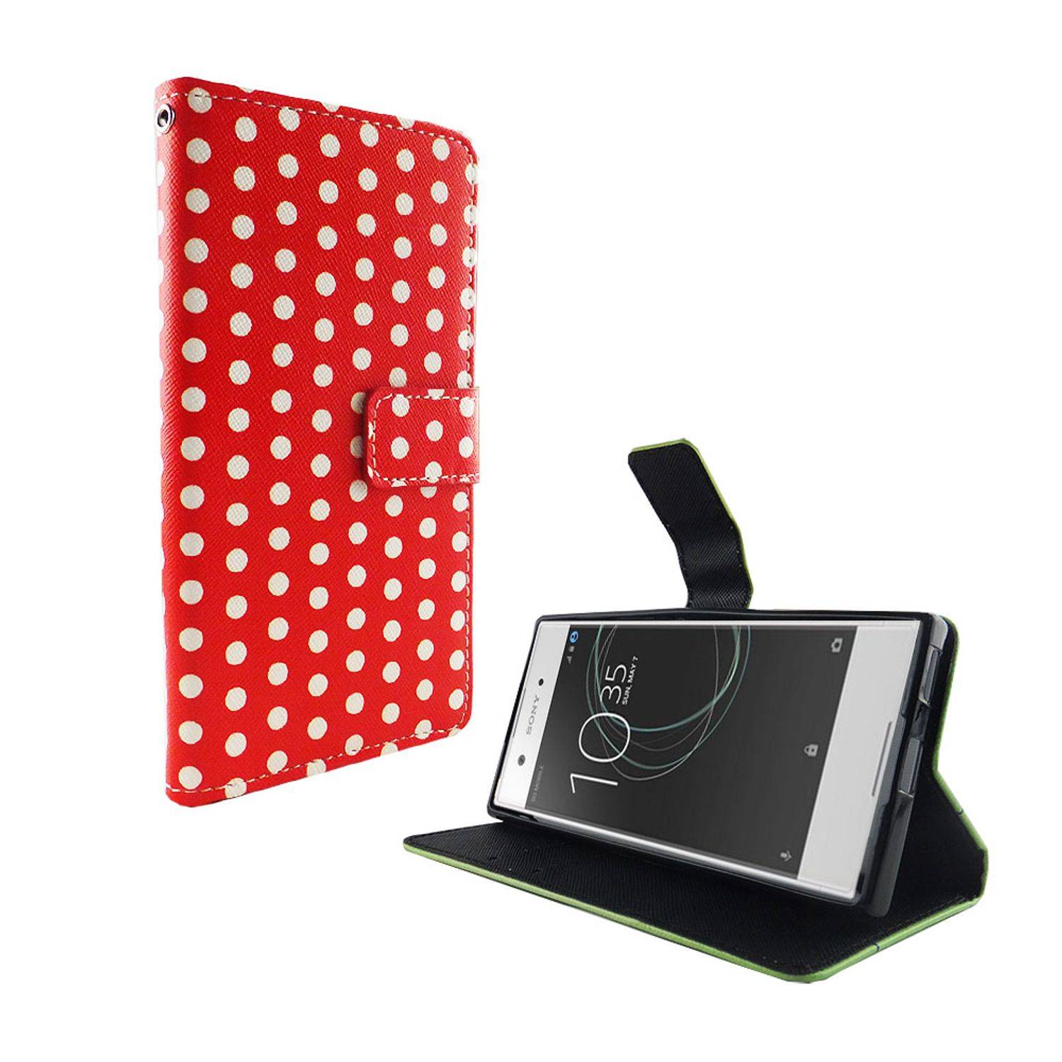 Sony Xperia XA1 Handyhülle Bookcover Rot