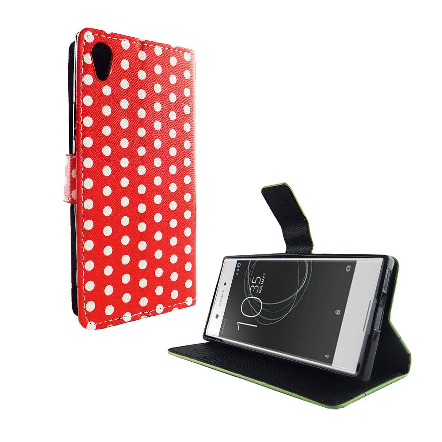 Sony Xperia XA1 Handyhülle Bookcover Rot