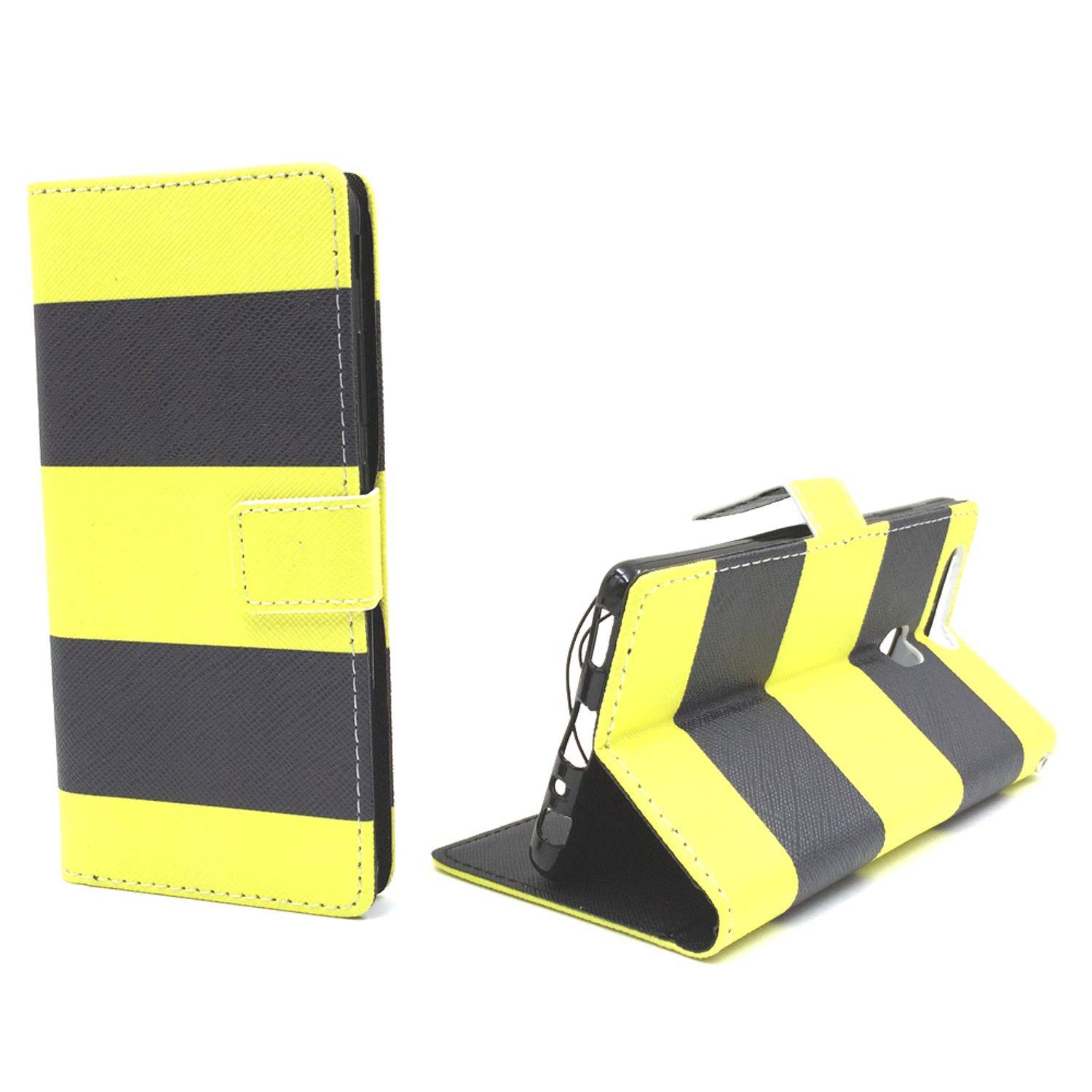 Huawei P9 Handyhülle Bookcover Gelb