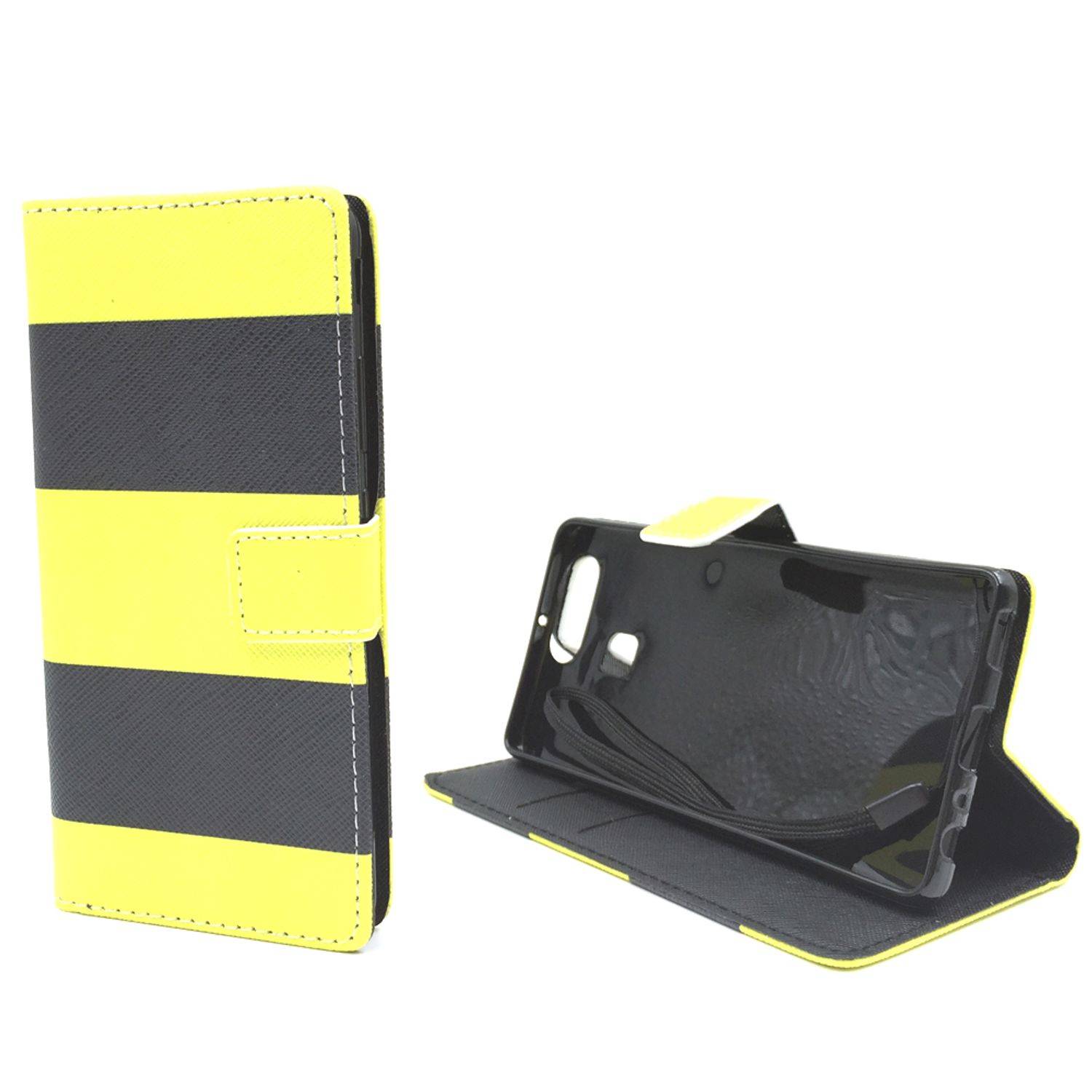 Huawei P9 Handyhülle Bookcover Gelb