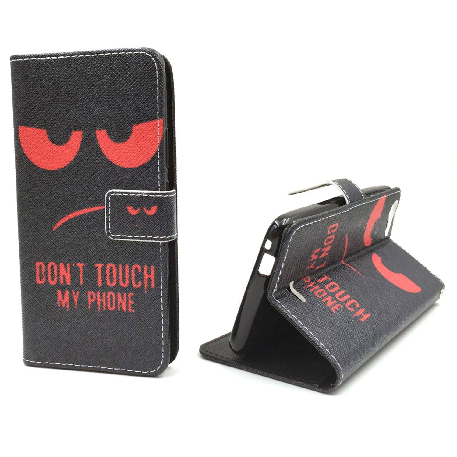 Wiko Rainbow Jam Handyhülle Bookcover Schwarz