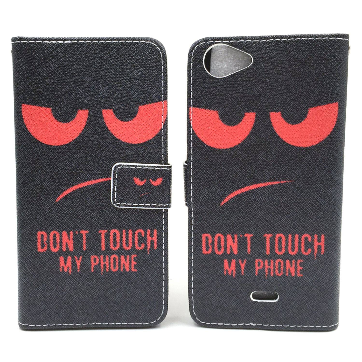 Wiko Rainbow Jam Handyhülle Bookcover Schwarz