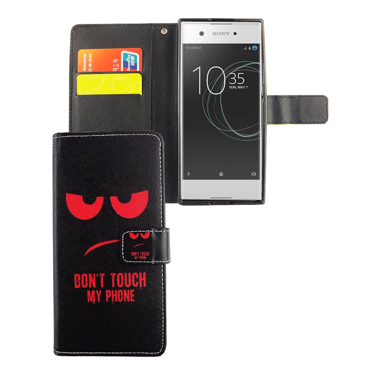 Sony Xperia XA1 Handyhülle Bookcover Schwarz