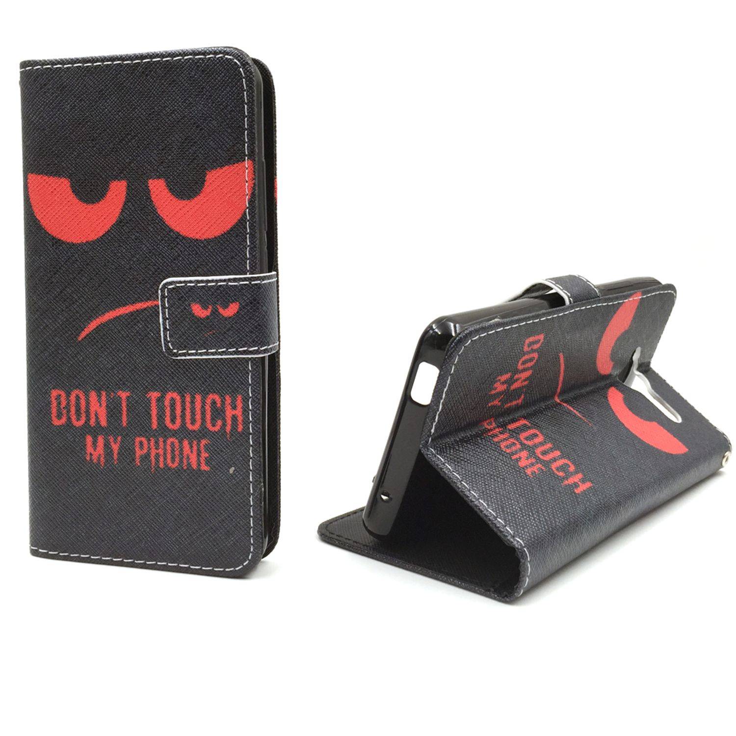 ZTE Blade L3 Handyhülle Bookcover Schwarz