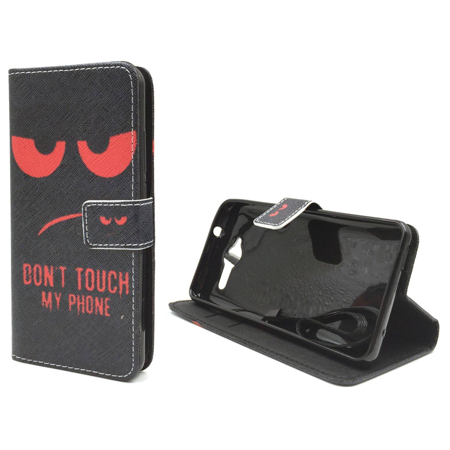 ZTE Blade L3 Handyhülle Bookcover Schwarz