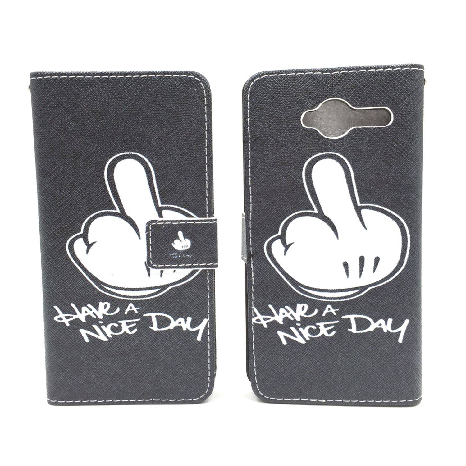 ZTE Blade L3 Handyhülle Bookcover Schwarz