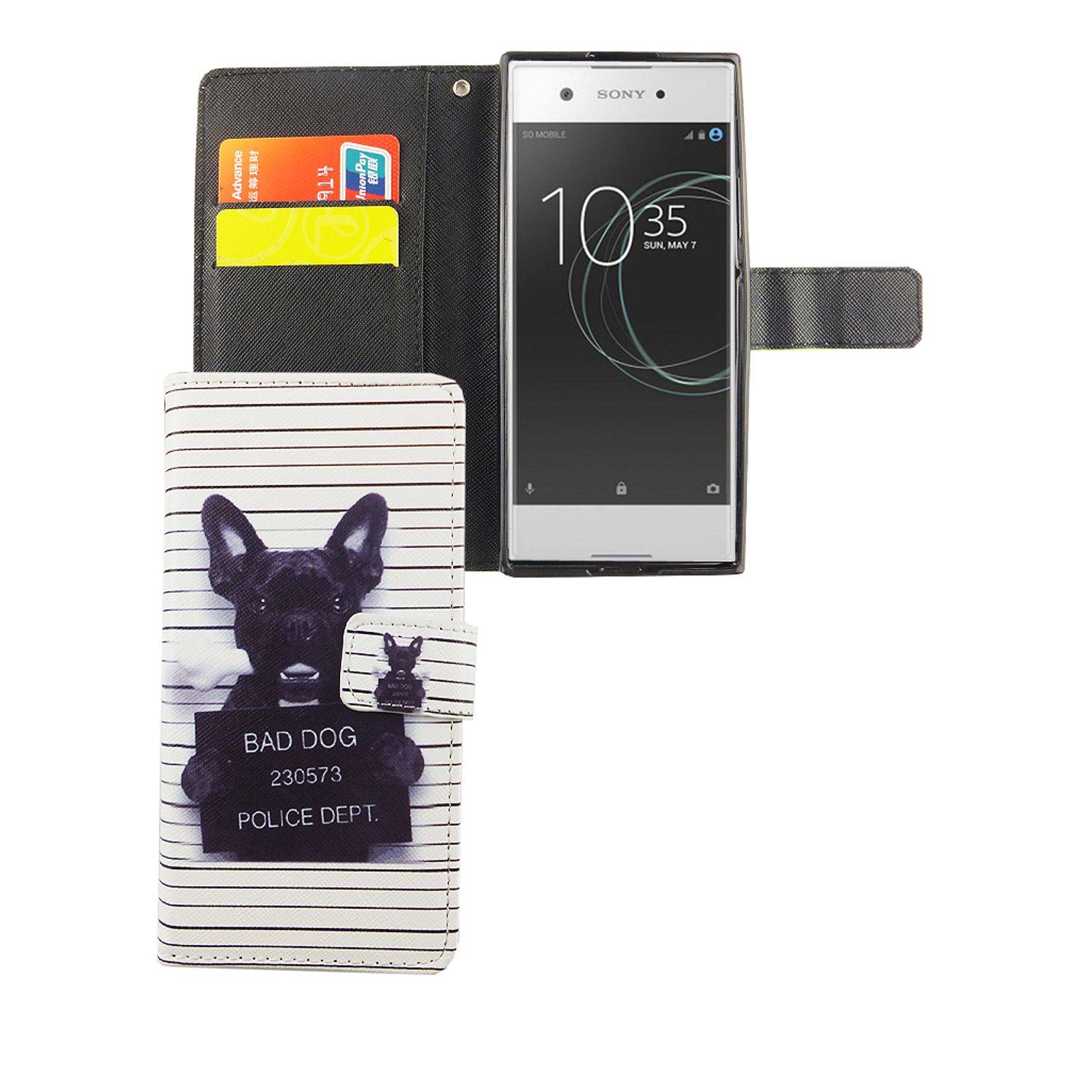 Sony Xperia XA1 Handyhülle Bookcover Weiß