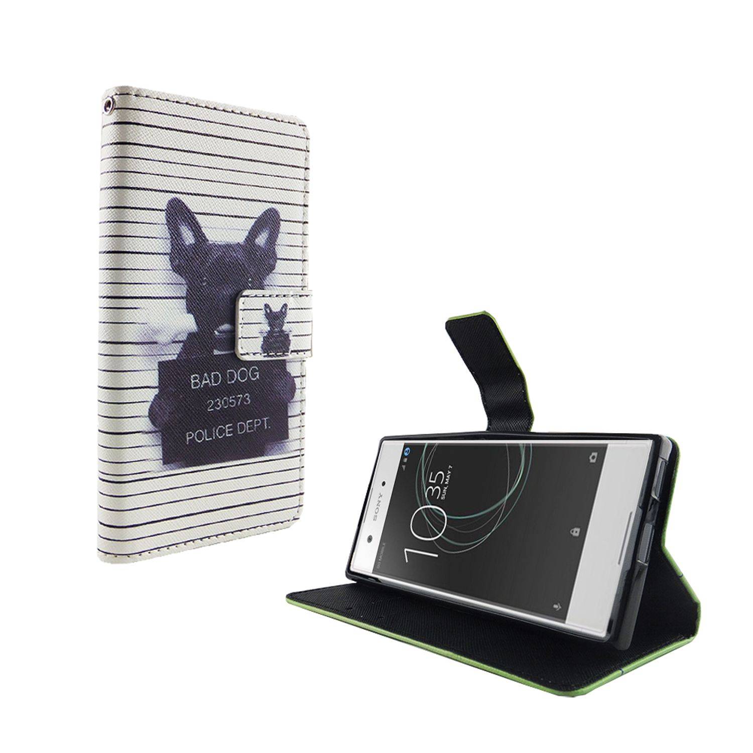 Sony Xperia XA1 Handyhülle Bookcover Weiß