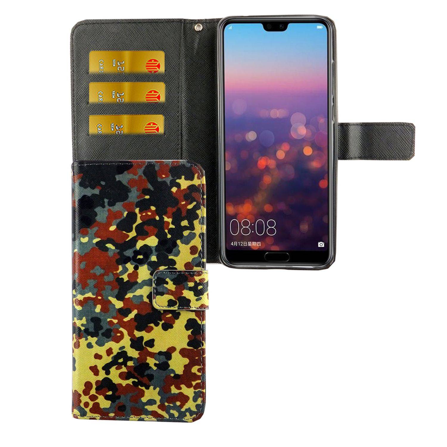 Huawei P20 Pro Handyhülle Bookcover Mehrfarbig