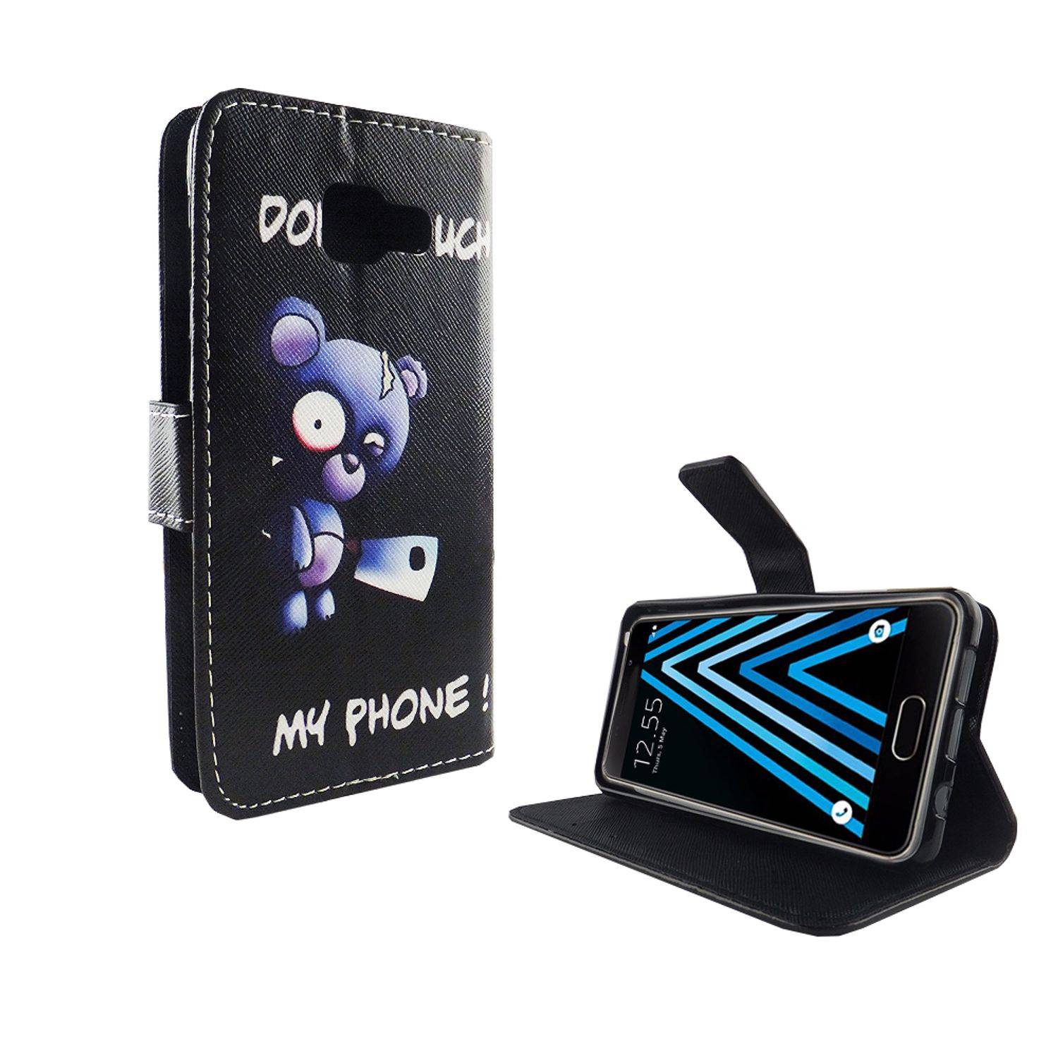 Samsung Galaxy A3 (2016) Handyhülle Bookcover Schwarz