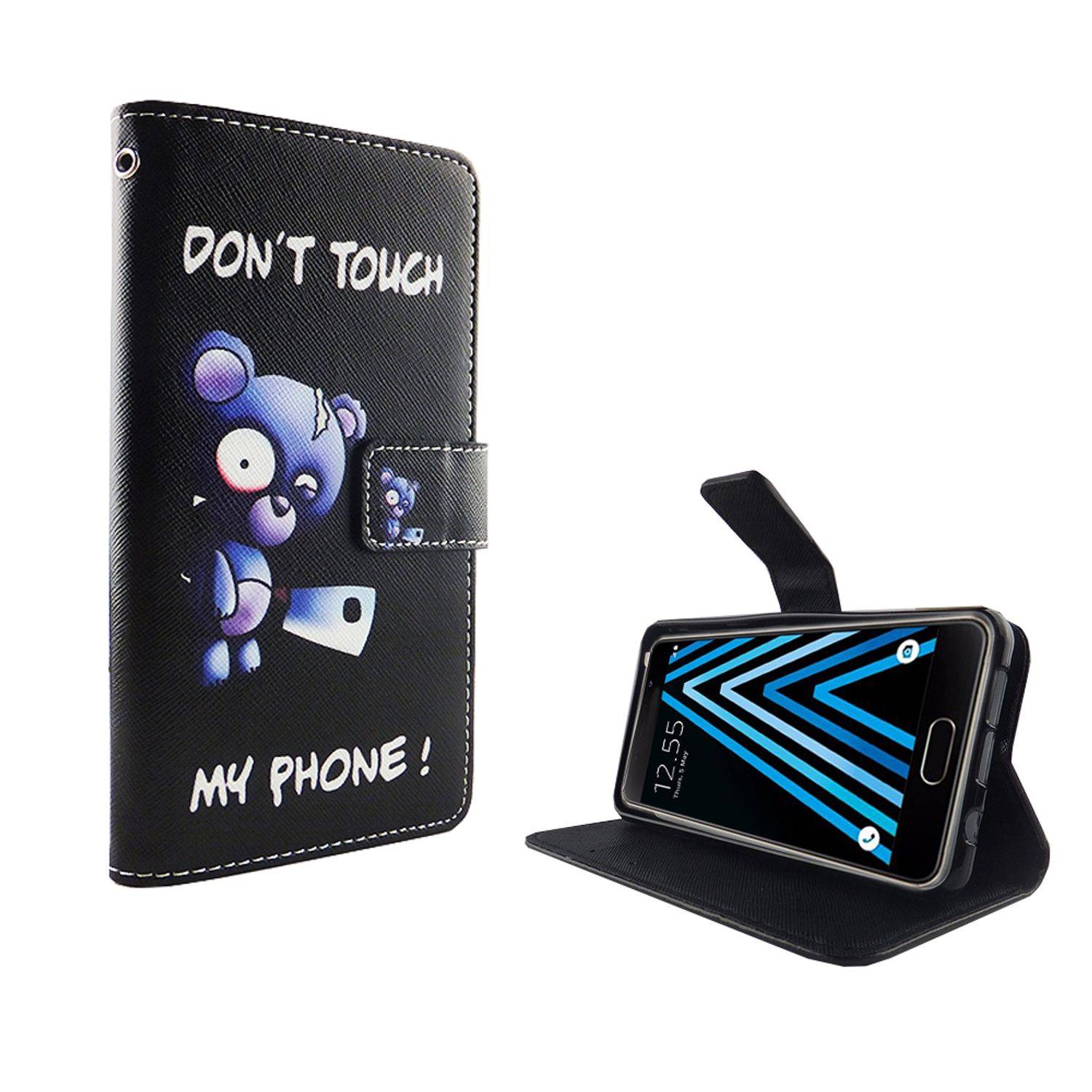 Samsung Galaxy A3 (2016) Handyhülle Bookcover Schwarz