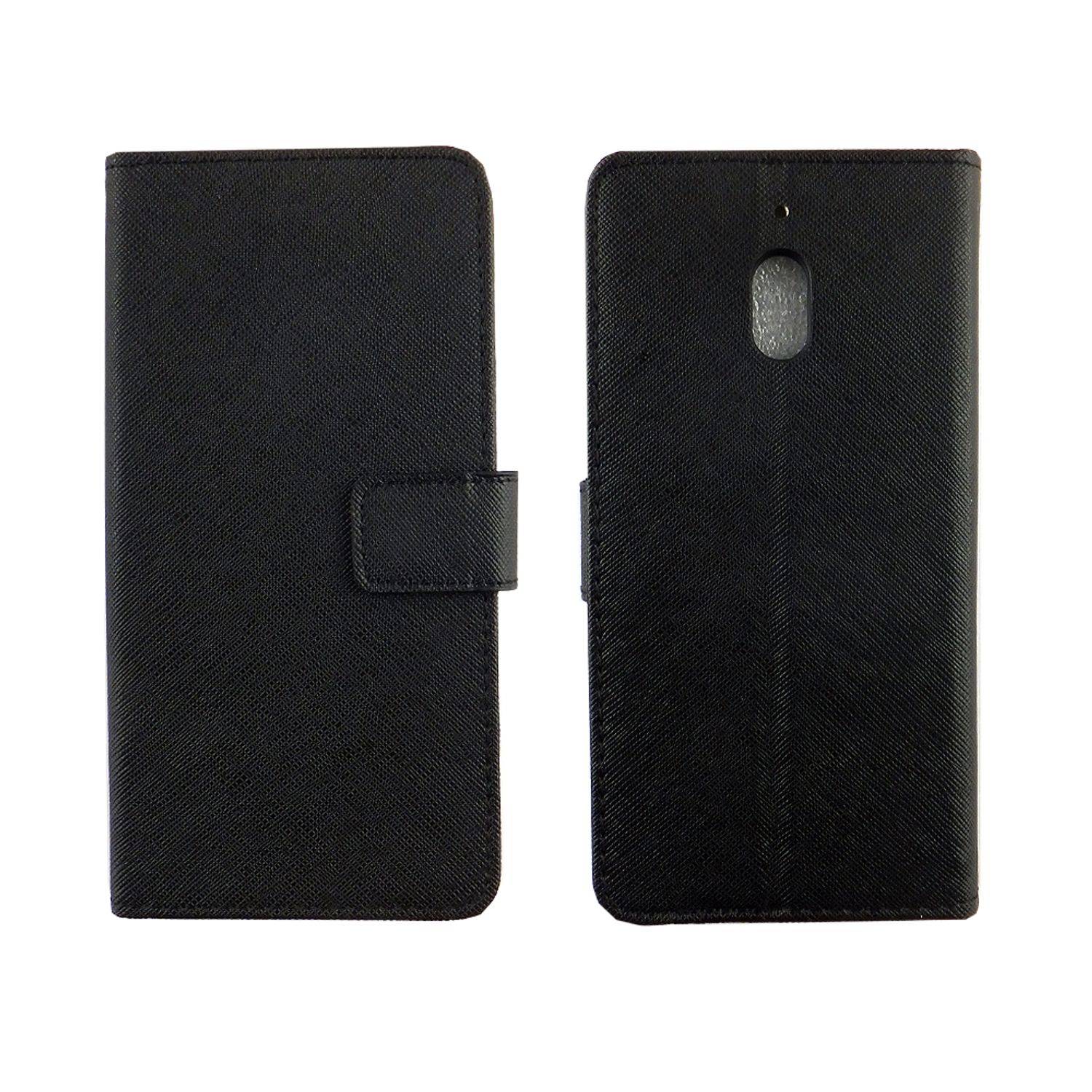 Nokia 2.1 Handyhülle Bookcover Schwarz