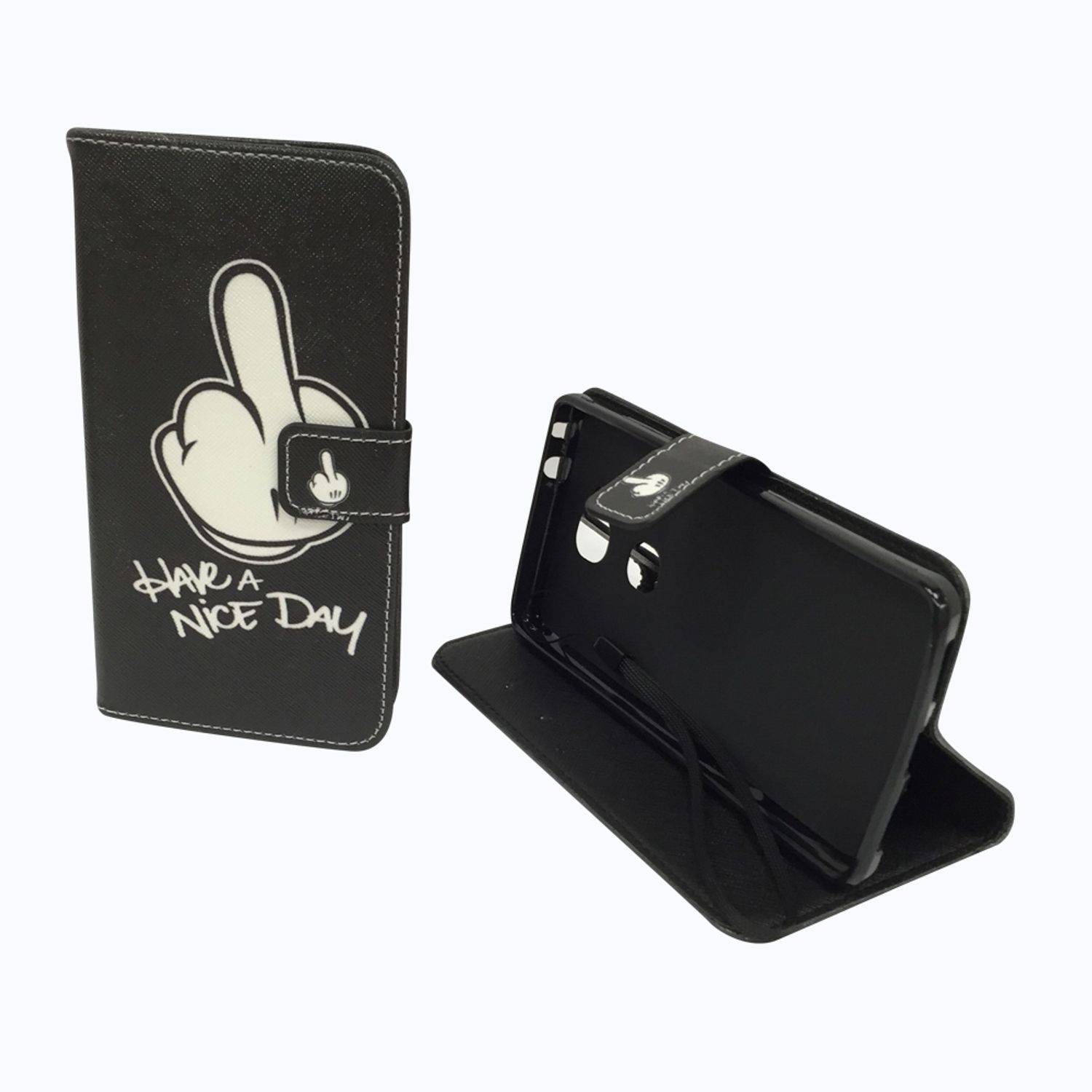 Huawei Honor 5X Handyhülle Bookcover Schwarz
