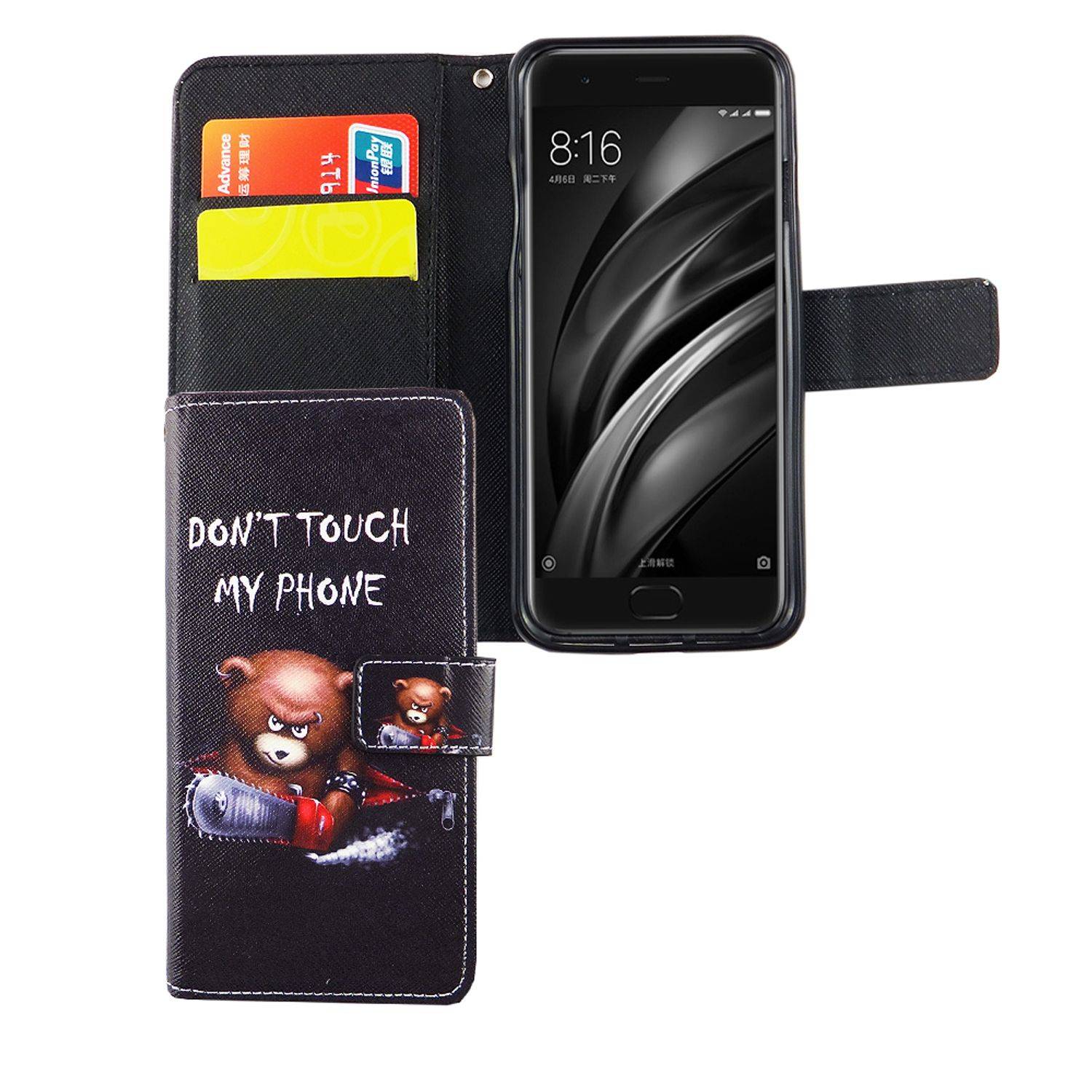 Xiaomi Mi 6 Handyhülle Bookcover Schwarz