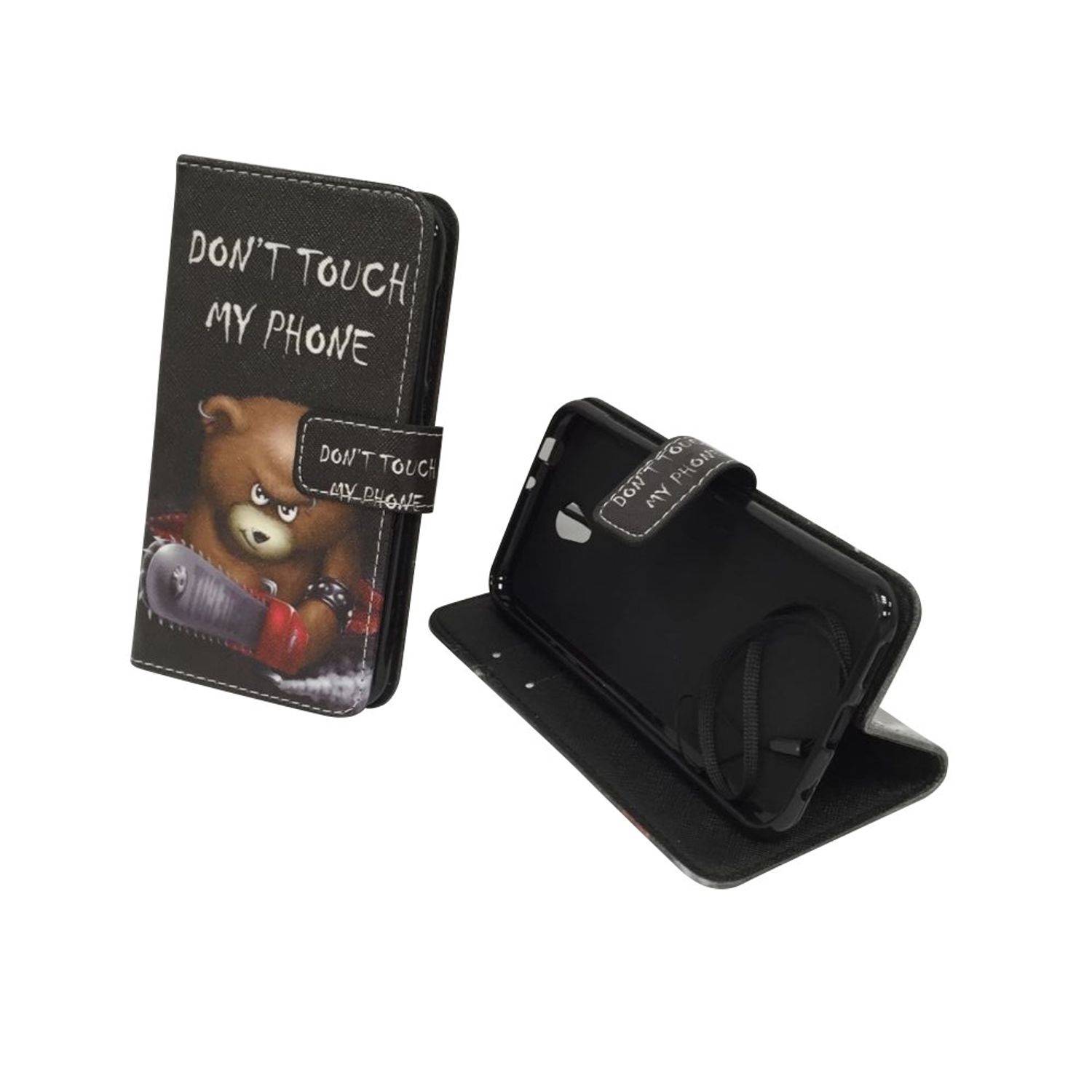 Vodafone Smart Prime 7 Handyhülle Bookcover Schwarz