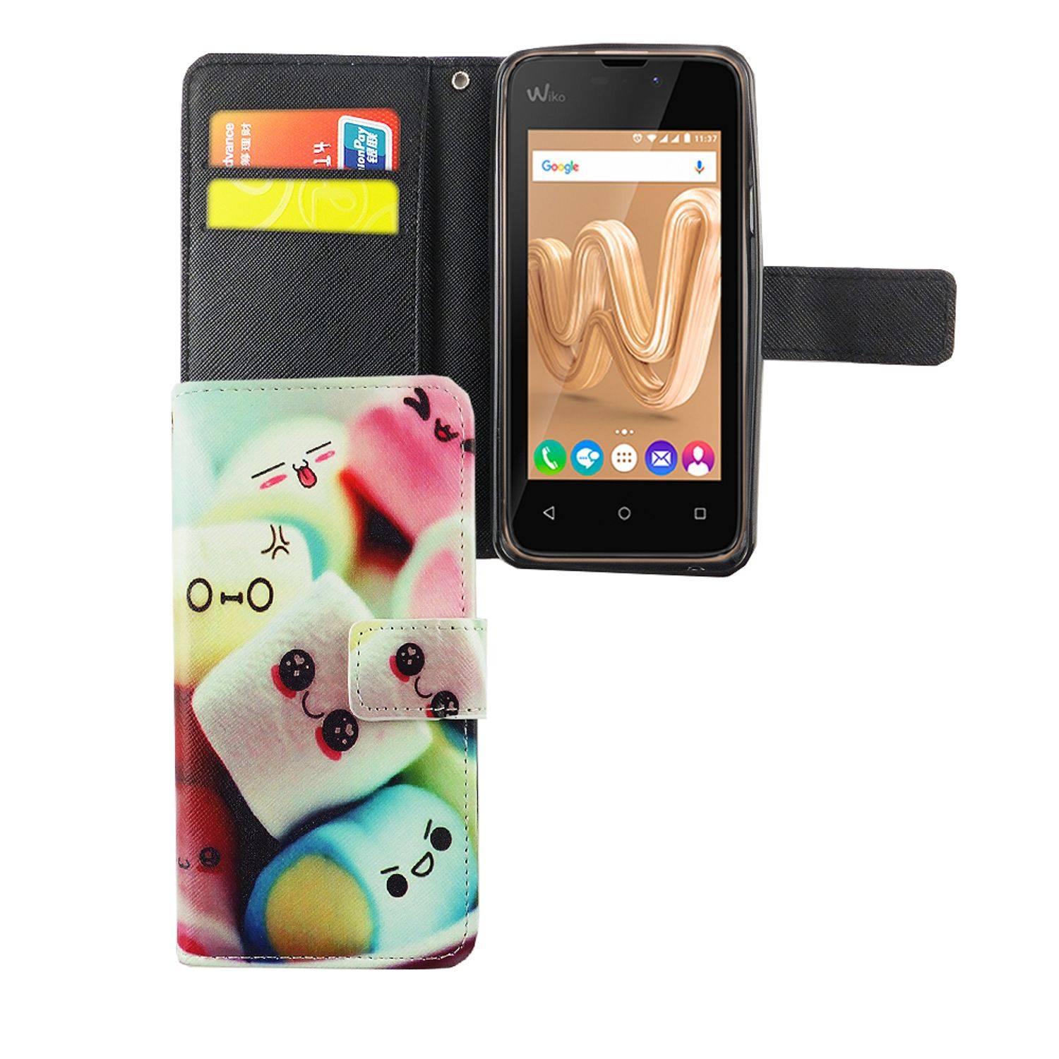 Wiko Sunny Max Handyhülle Bookcover Mehrfarbig