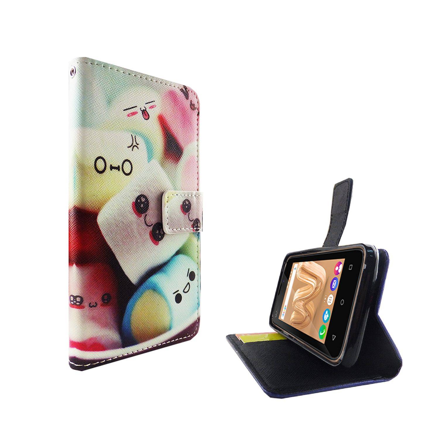 Wiko Sunny Max Handyhülle Bookcover Mehrfarbig