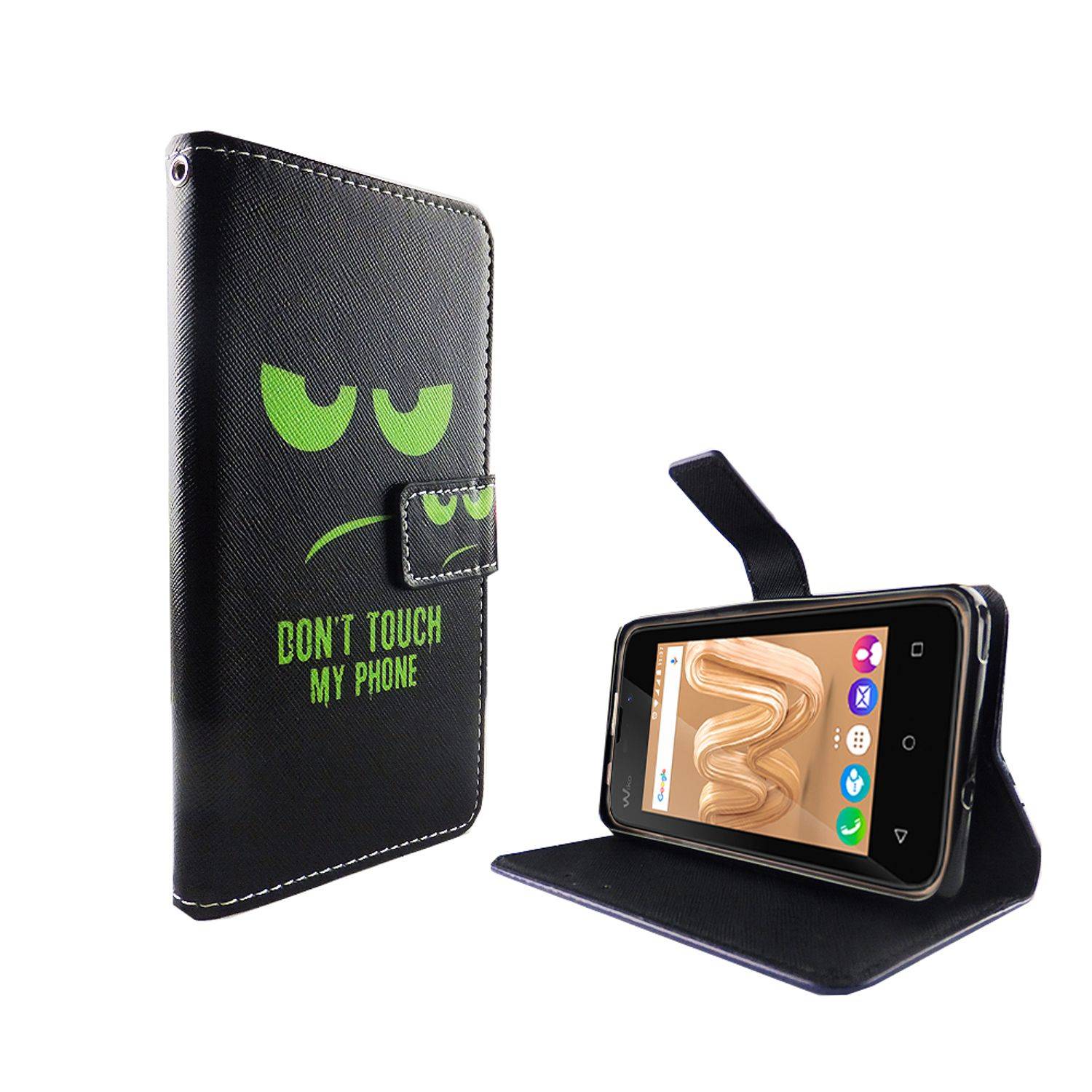 Wiko Jerry Max Handyhülle Bookcover Schwarz