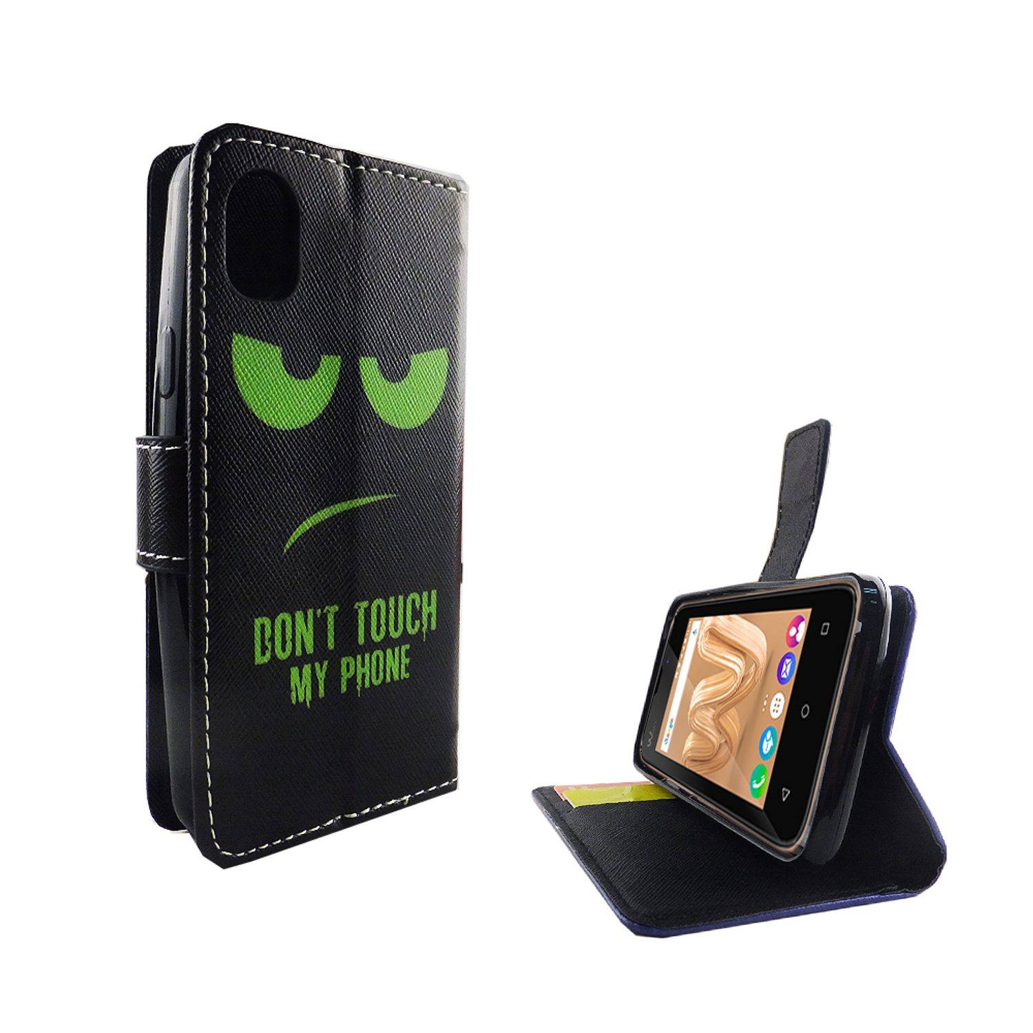 Wiko Sunny Max Handyhülle Bookcover Schwarz