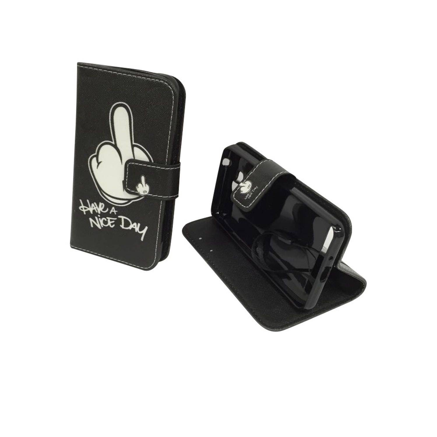 Huawei Y3 II Handyhülle Bookcover Schwarz