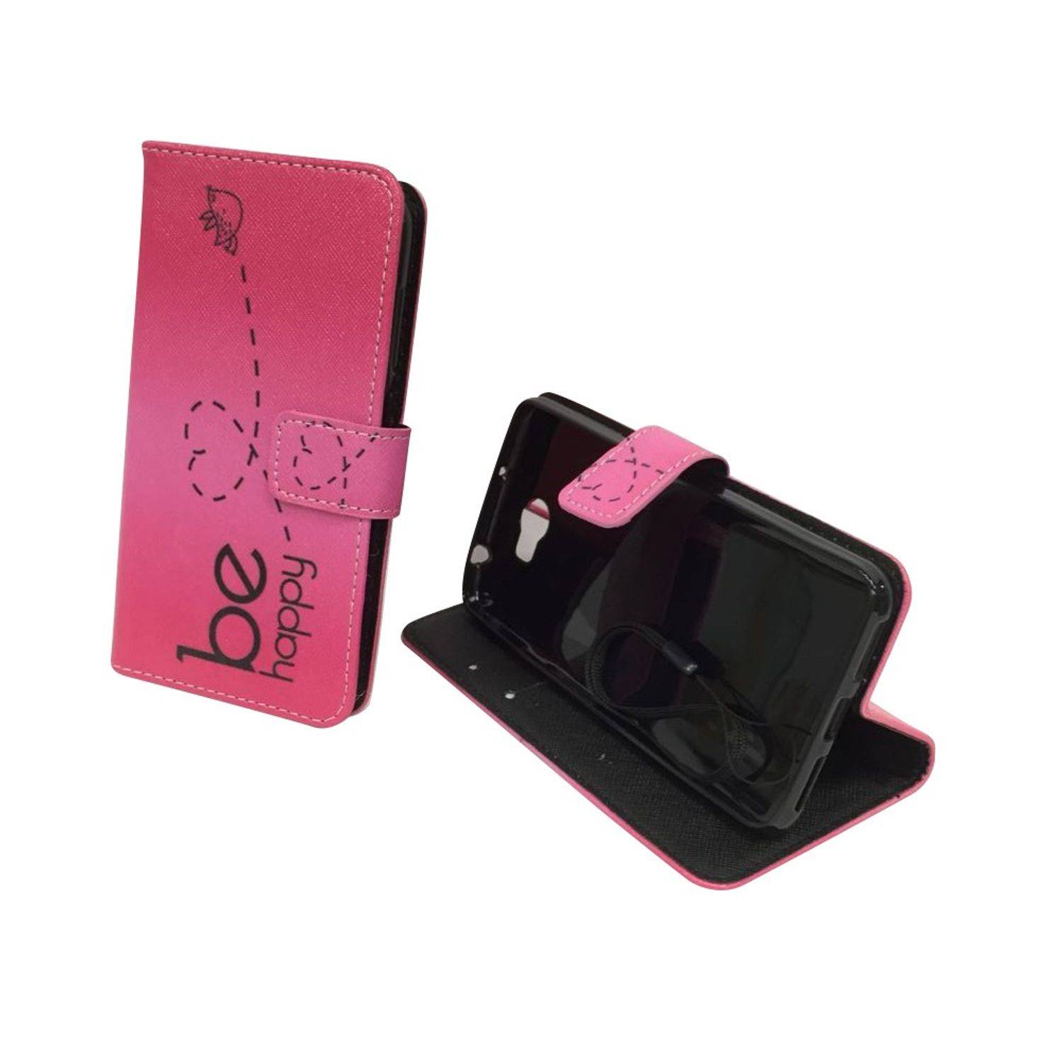 Huawei Y5 II Handyhülle Bookcover Rosa