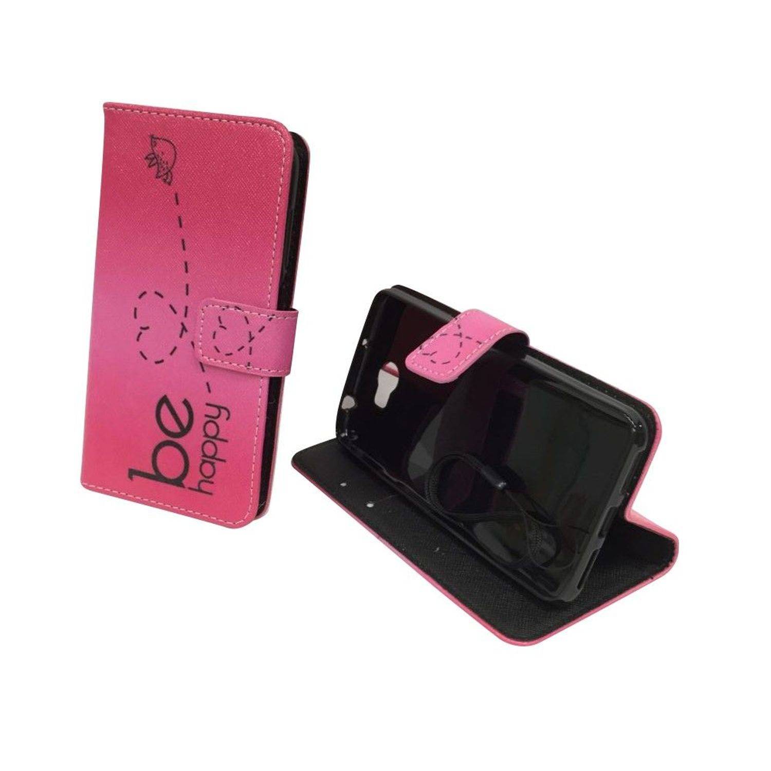 Huawei Y5 II Handyhülle Bookcover Rosa