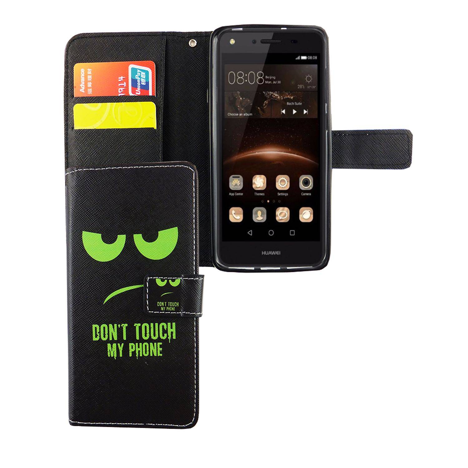 Huawei Y5 II Handyhülle Bookcover Grün
