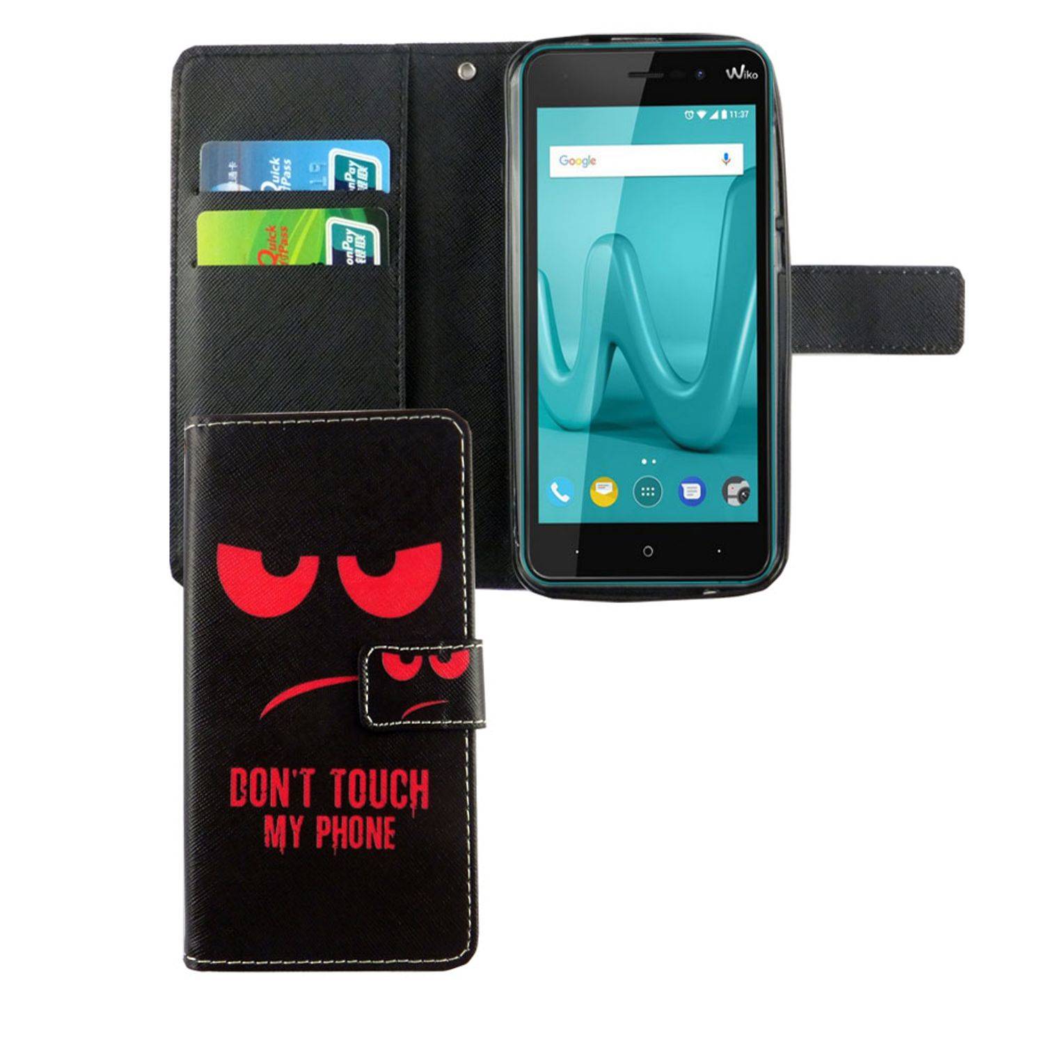 Wiko Lenny 4 Handyhülle Bookcover Rot