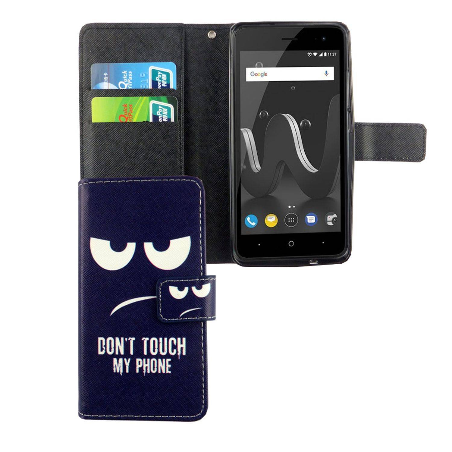 Wiko Jerry 2 Handyhülle Bookcover Blau