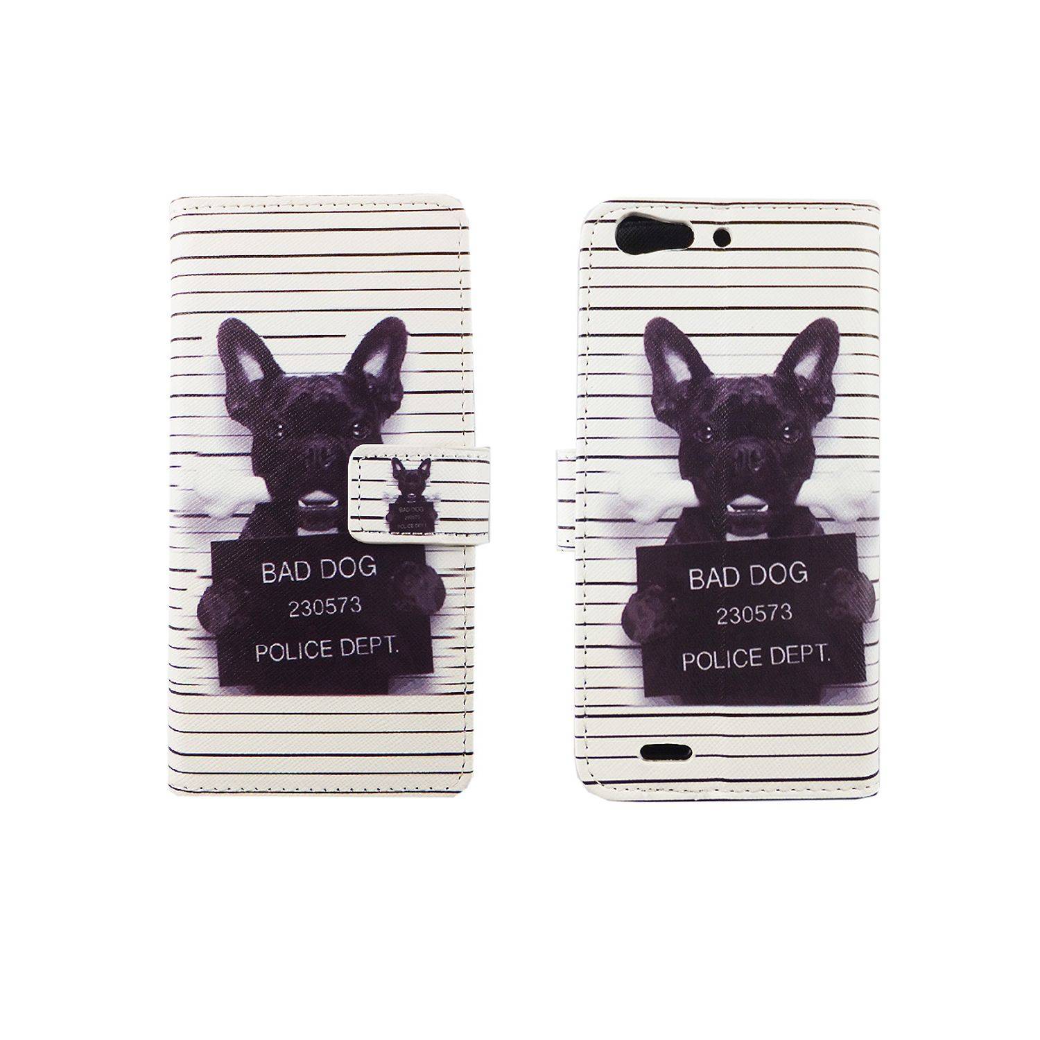 ZTE Blade V6 Handyhülle Bookcover Weiß
