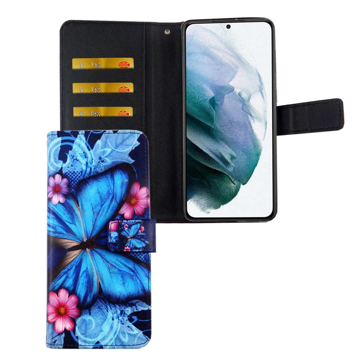 Samsung Galaxy S21 Plus Handyhülle Bookcover Blau
