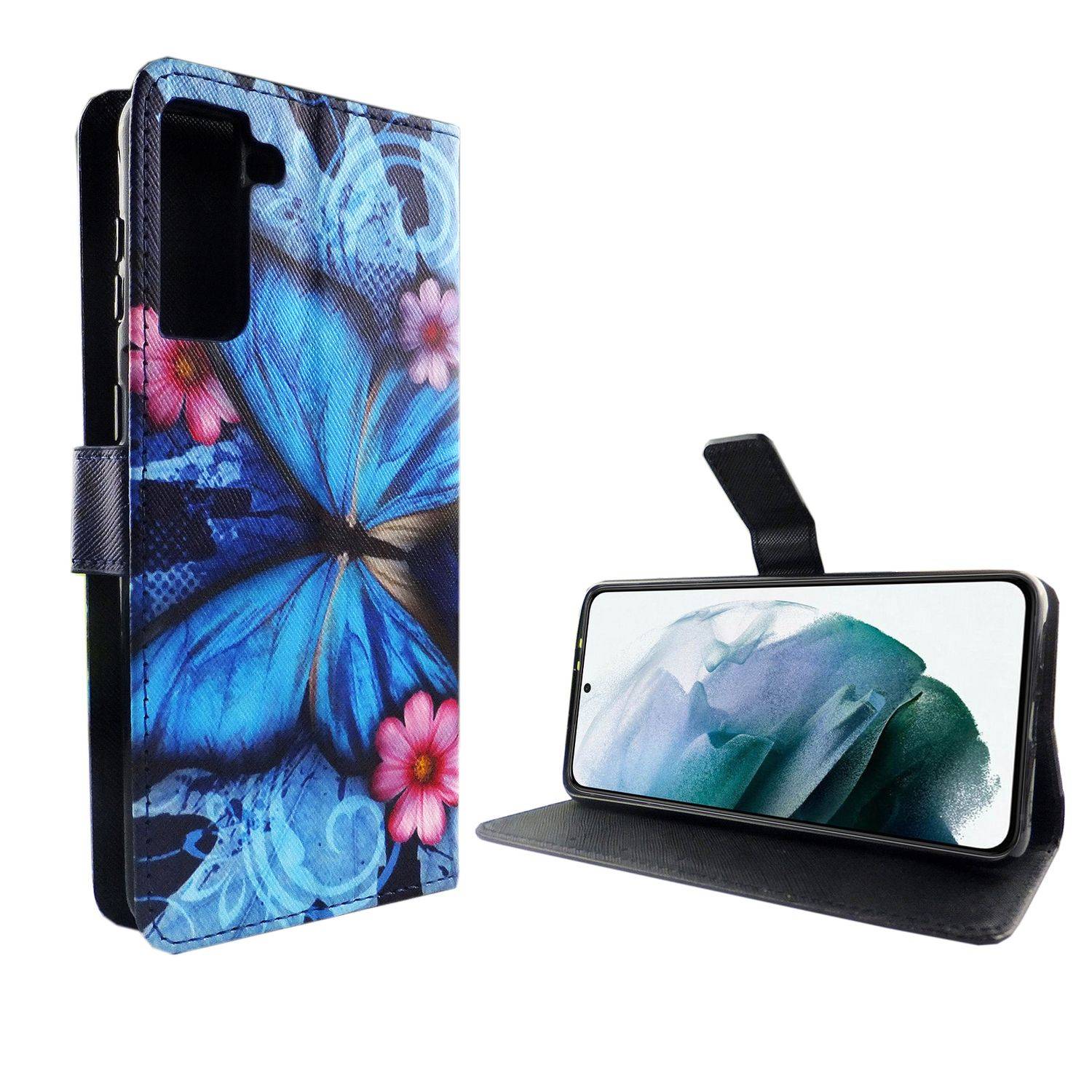 Samsung Galaxy S21 Plus Handyhülle Bookcover Blau