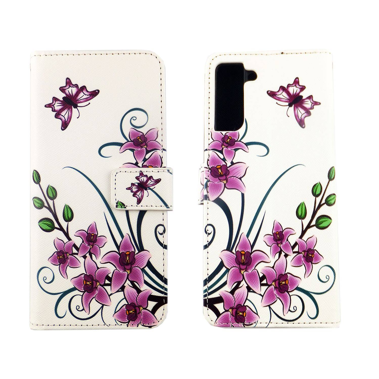 Samsung Galaxy S21 Plus Handyhülle Bookcover Weiß