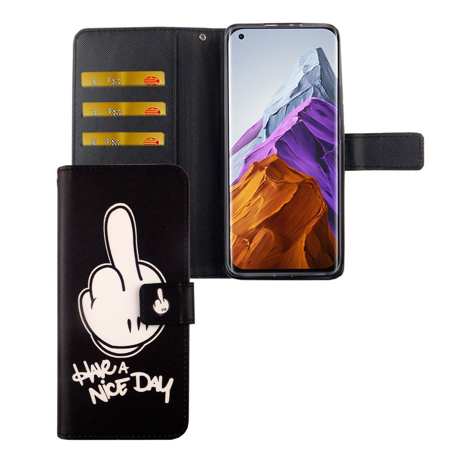 Xiaomi Mi 11 Handyhülle Bookcover Schwarz
