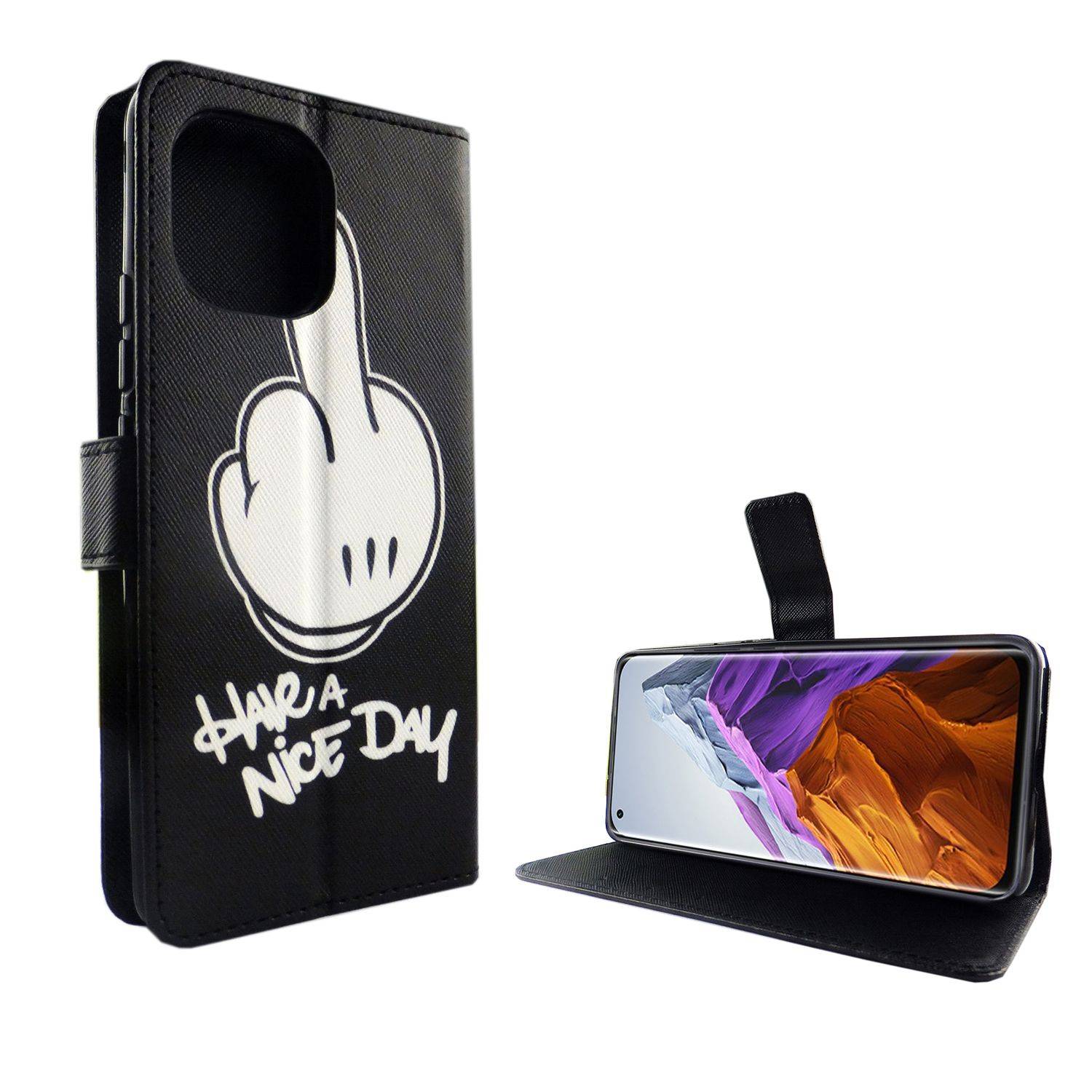 Xiaomi Mi 11 Handyhülle Bookcover Schwarz