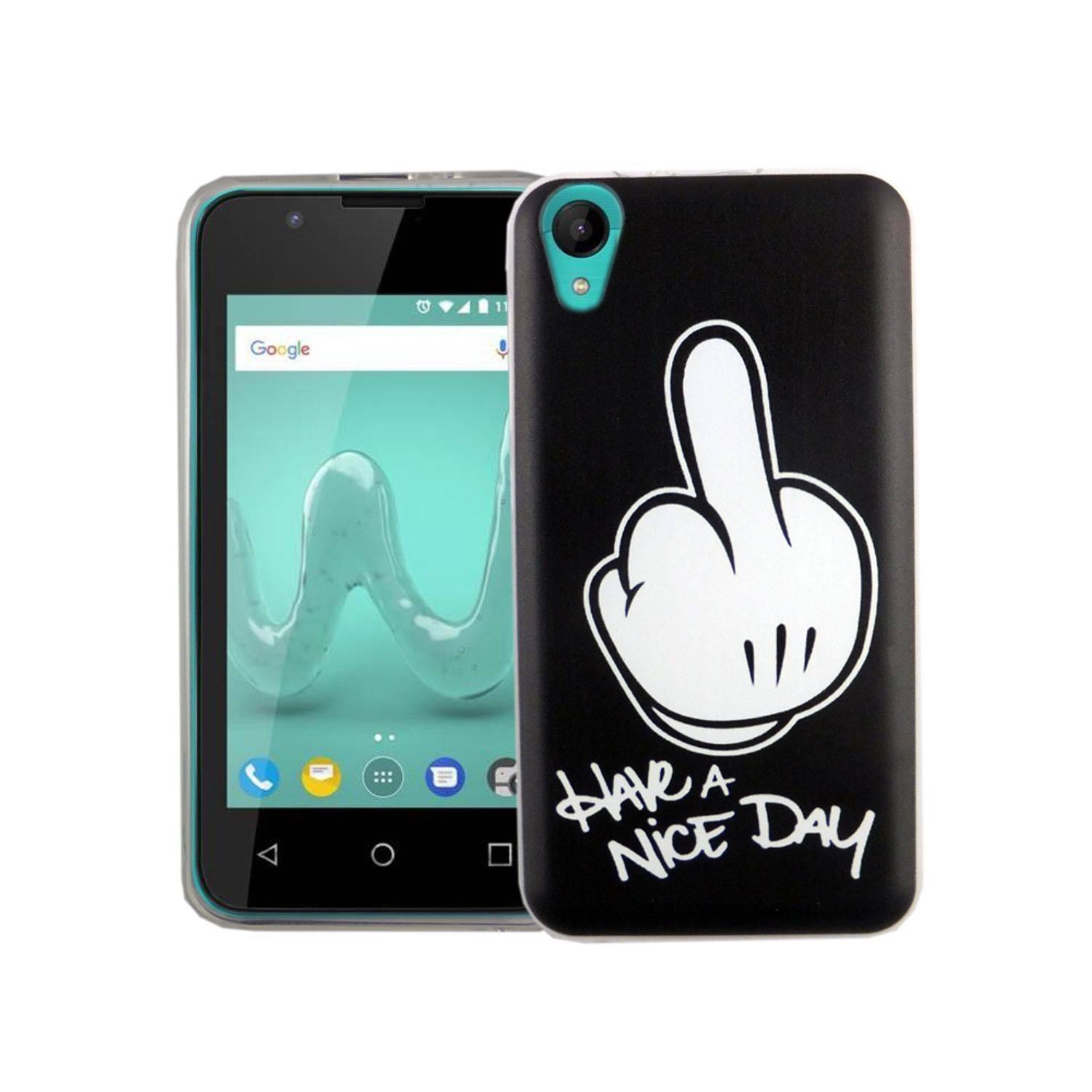 Wiko Sunny 2 Handyhülle Bumper Backcover Schwarz
