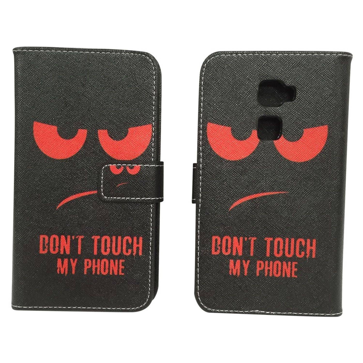 Huawei Mate S Handyhülle Bookcover Schwarz